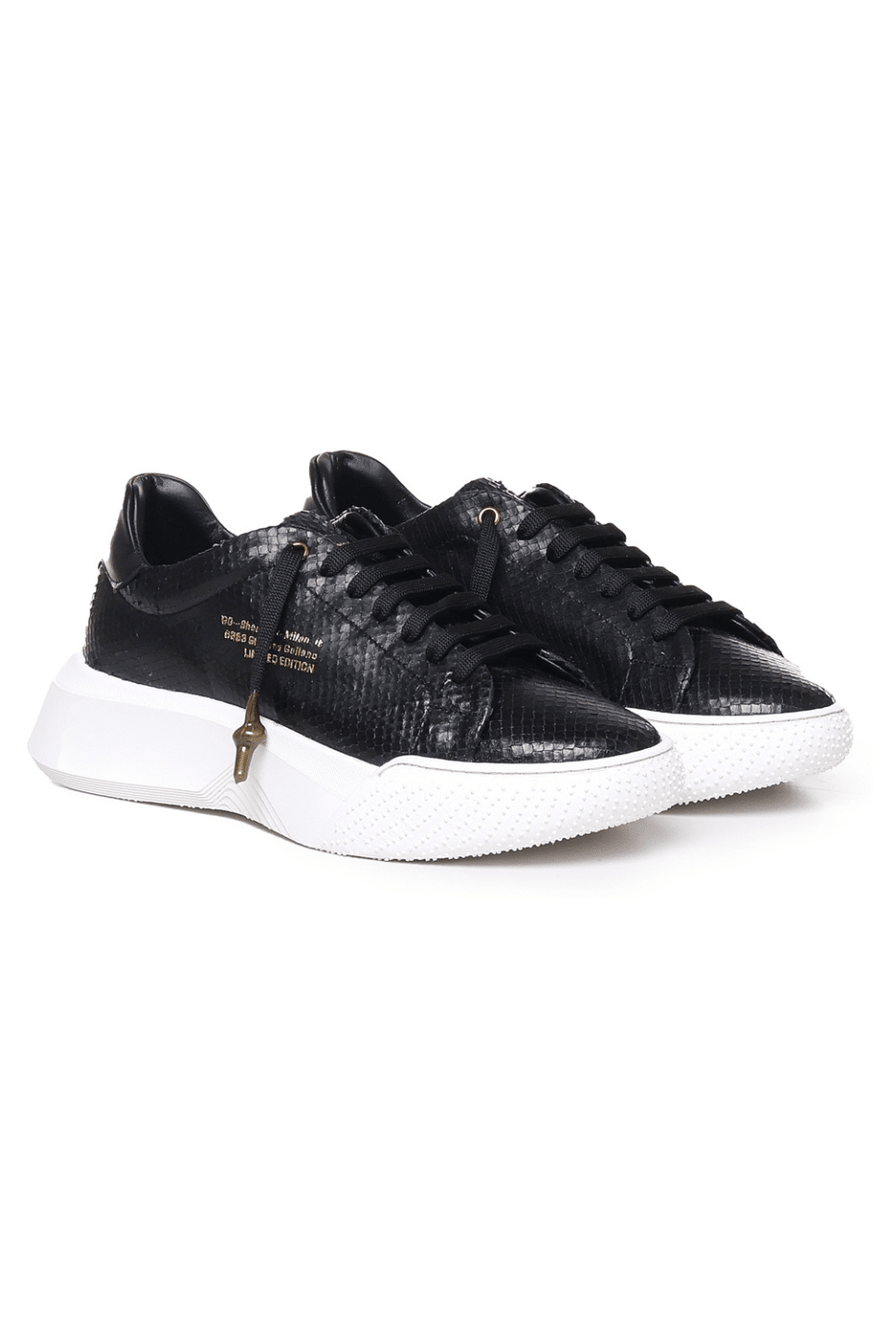 Nemesis | Black python leather - Giuliano Galiano | Handcrafted Luxury Sneakers Made In Italy