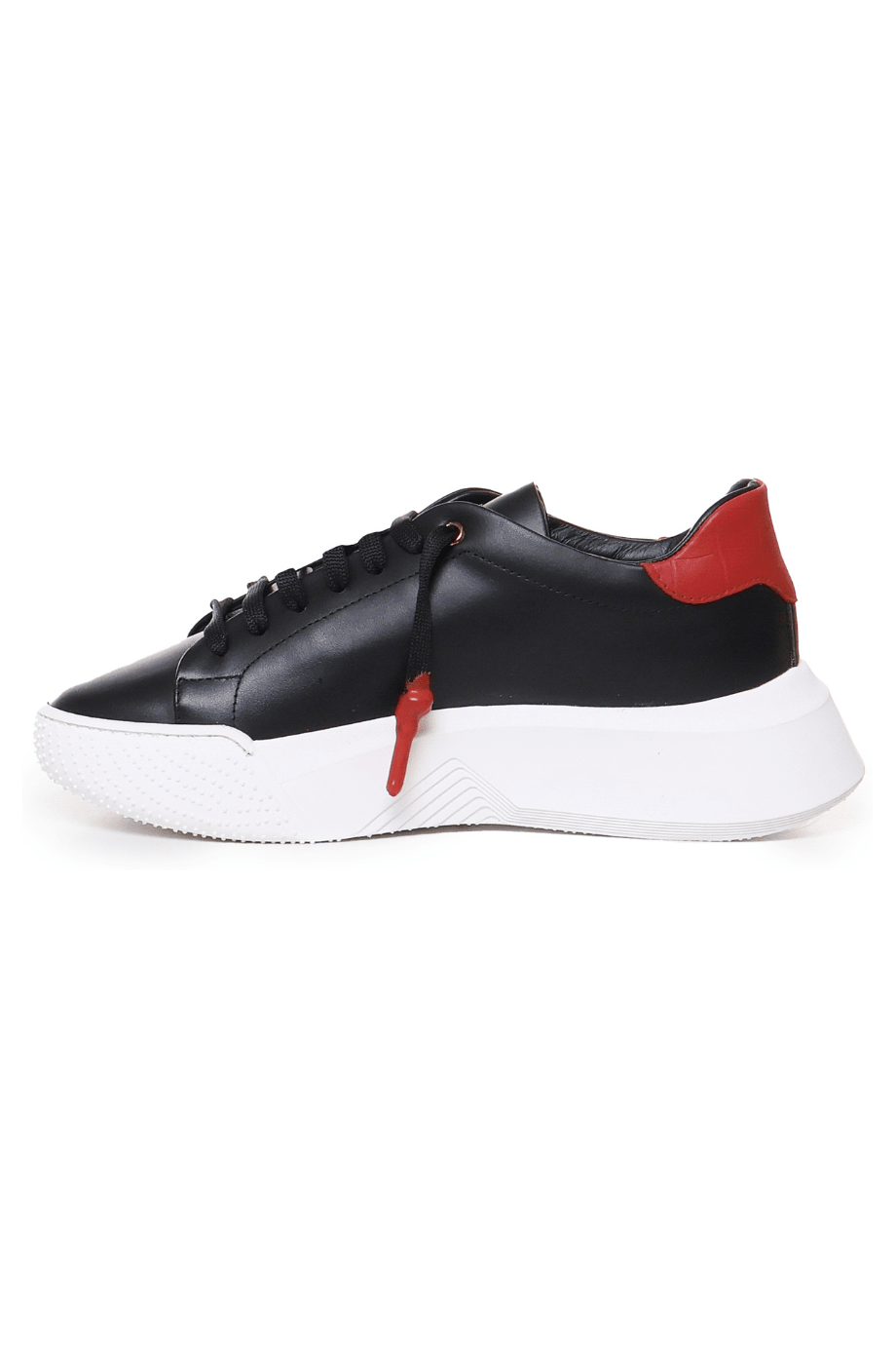 Nemesis Black | Red Leather - Giuliano Galiano | Handcrafted Luxury Sneakers Made In Italy