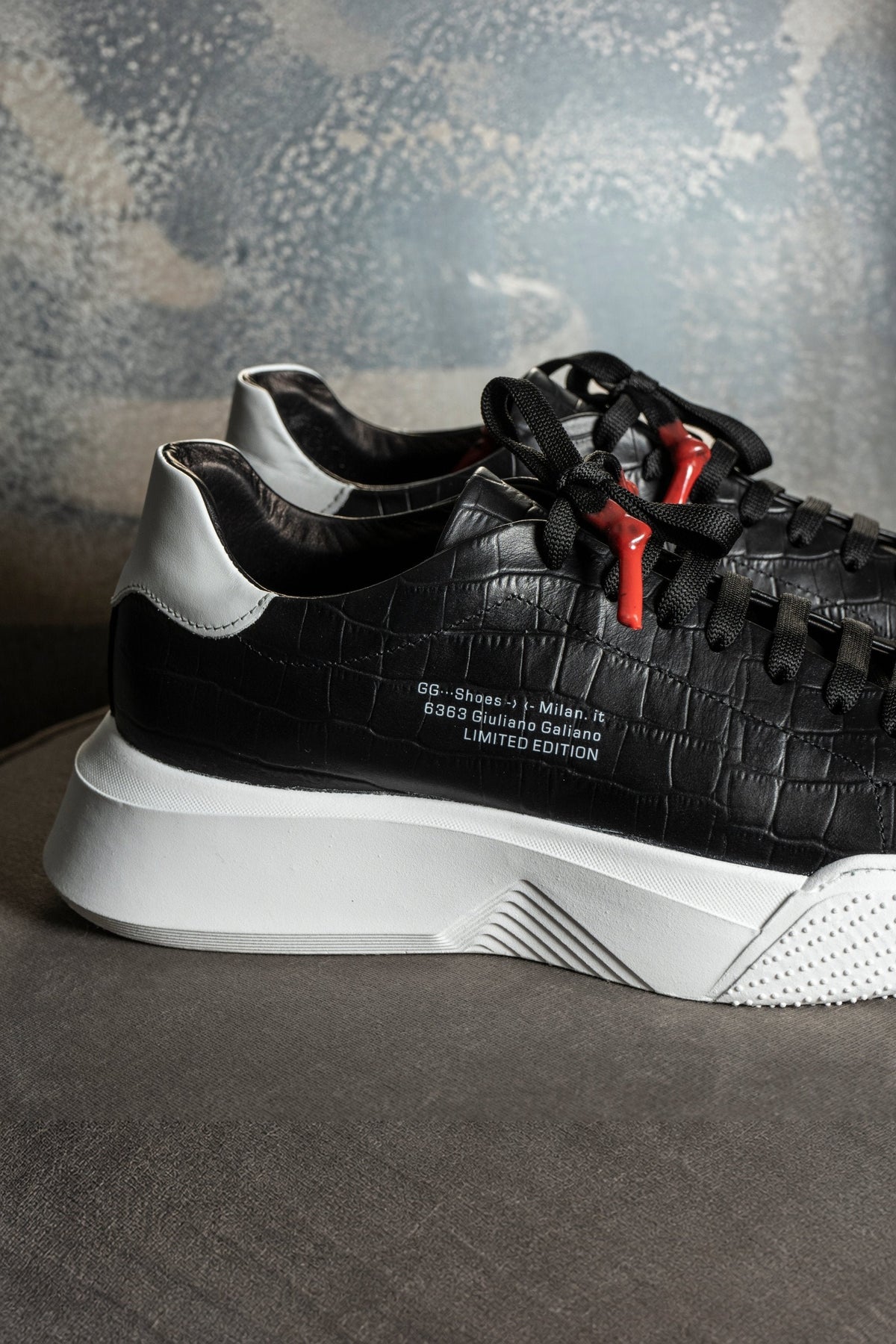 Nemesis | Croc Black - Giuliano Galiano | Handcrafted Luxury Sneakers Made In Italy
