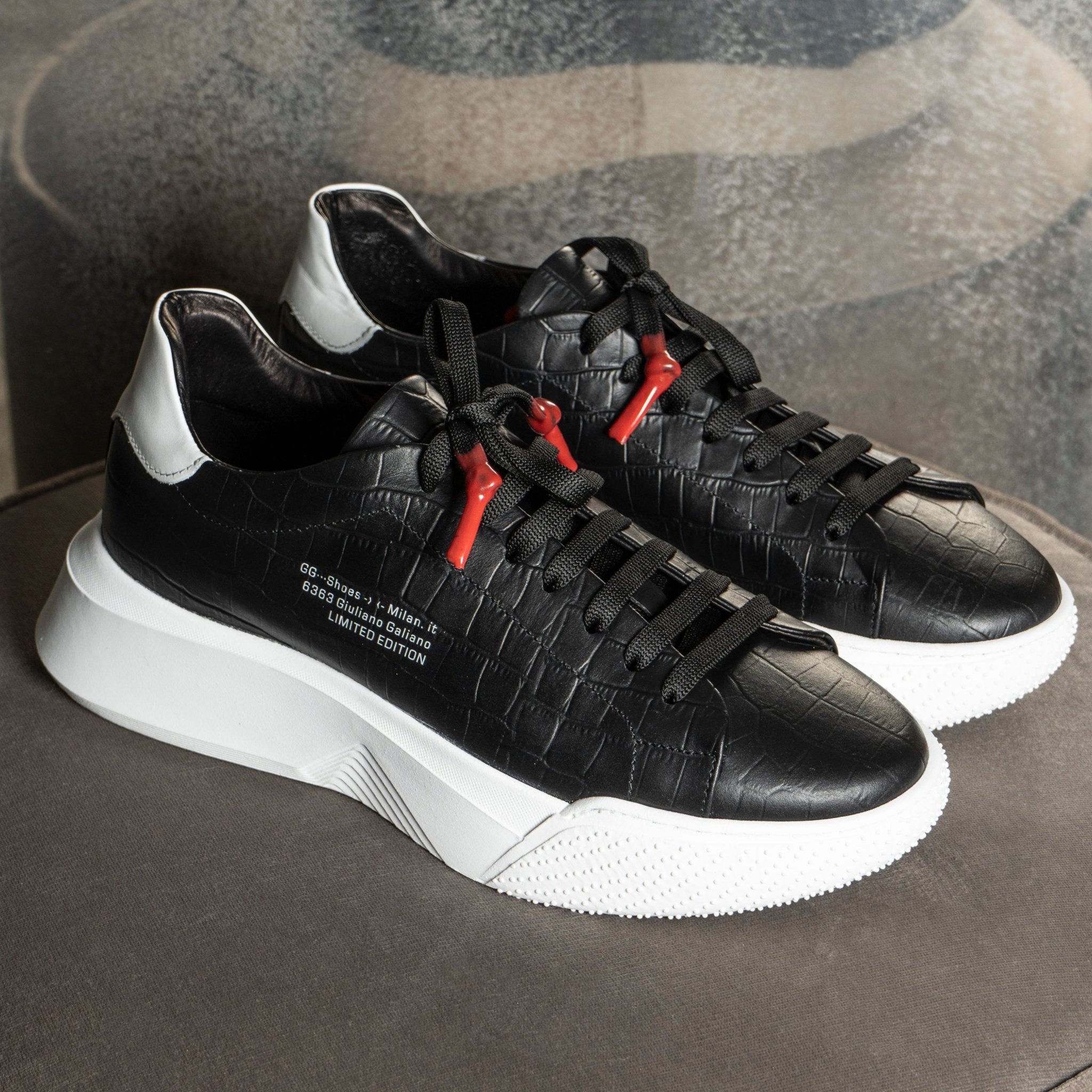 Nemesis | Croc Black - Giuliano Galiano | Handcrafted Luxury Sneakers Made In Italy