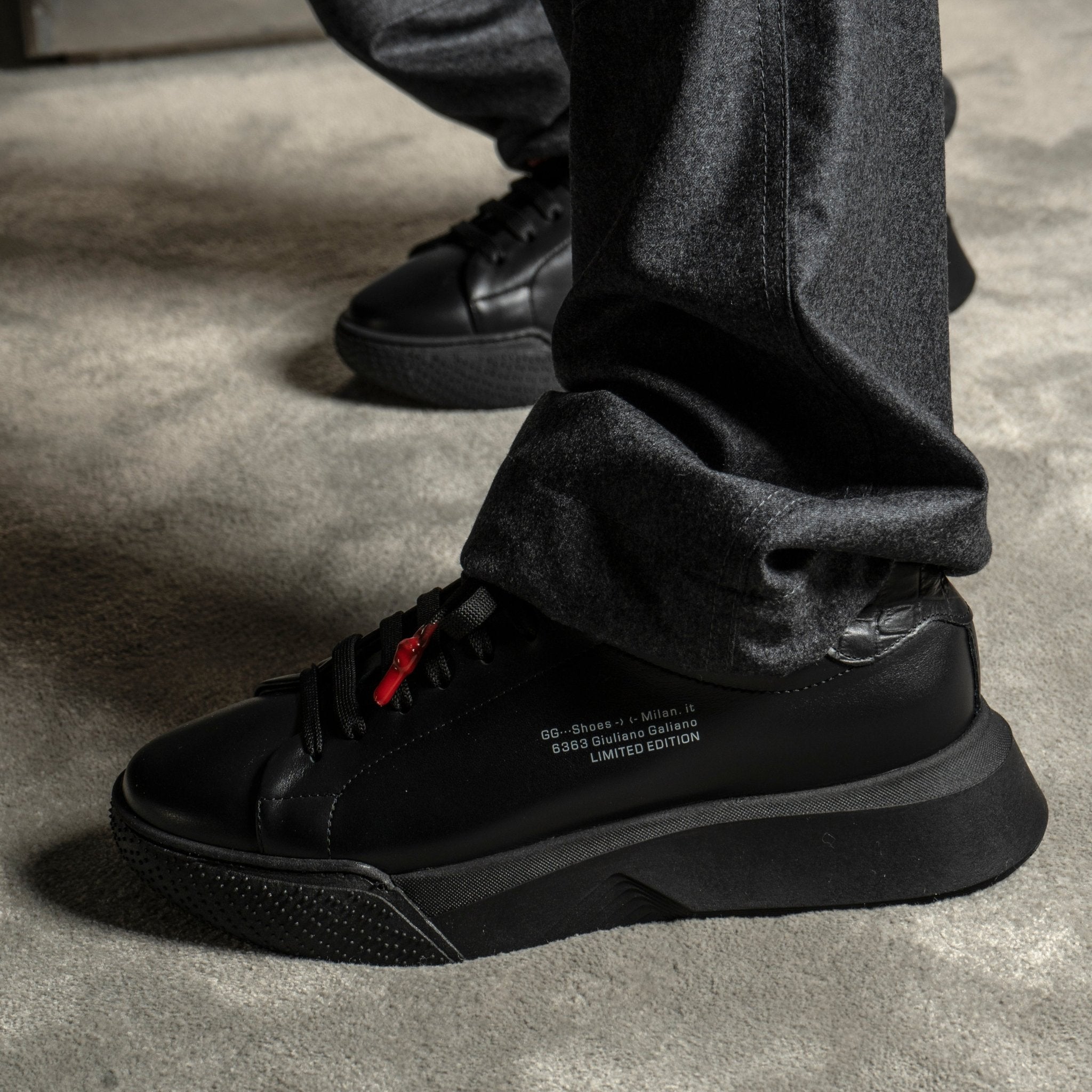 Nemesis Total Black - Giuliano Galiano | Handcrafted Luxury Sneakers Made In Italy