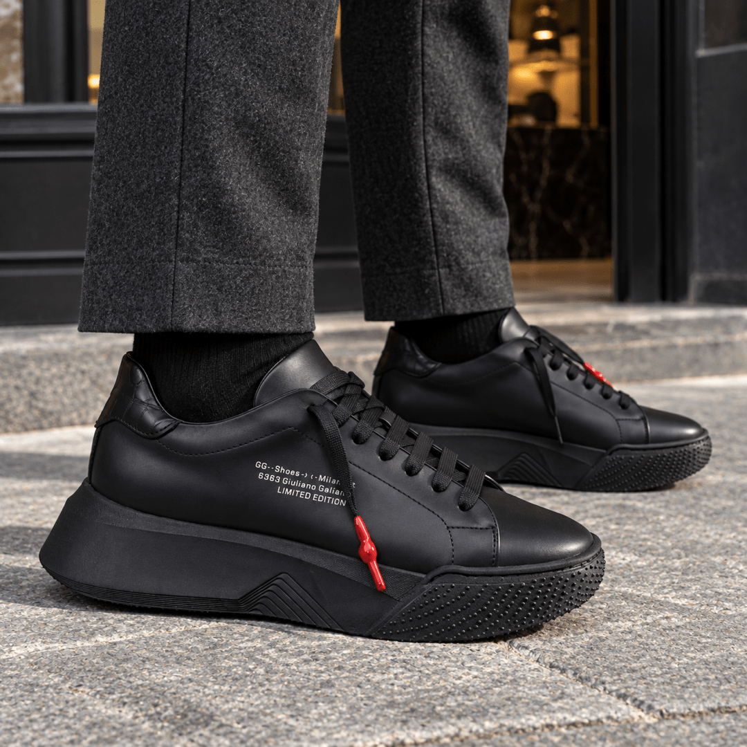 Nemesis Total Black - Giuliano Galiano | Handcrafted Luxury Sneakers Made In Italy