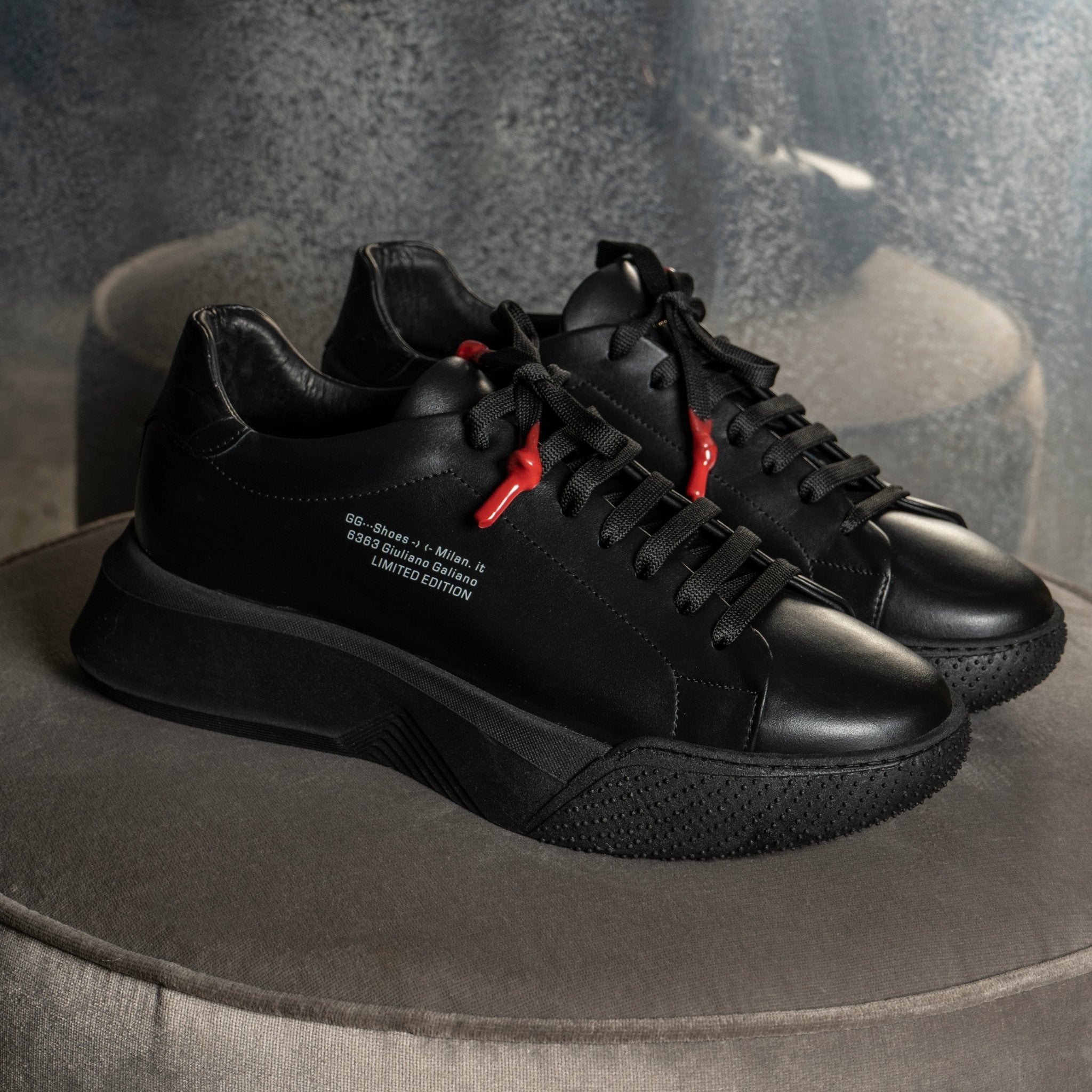 Nemesis Total Black - Giuliano Galiano | Handcrafted Luxury Sneakers Made In Italy