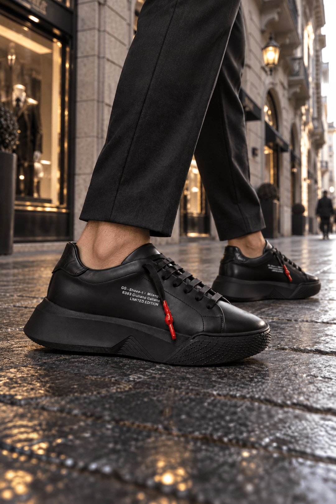 Nemesis Total Black - Giuliano Galiano | Handcrafted Luxury Sneakers Made In Italy
