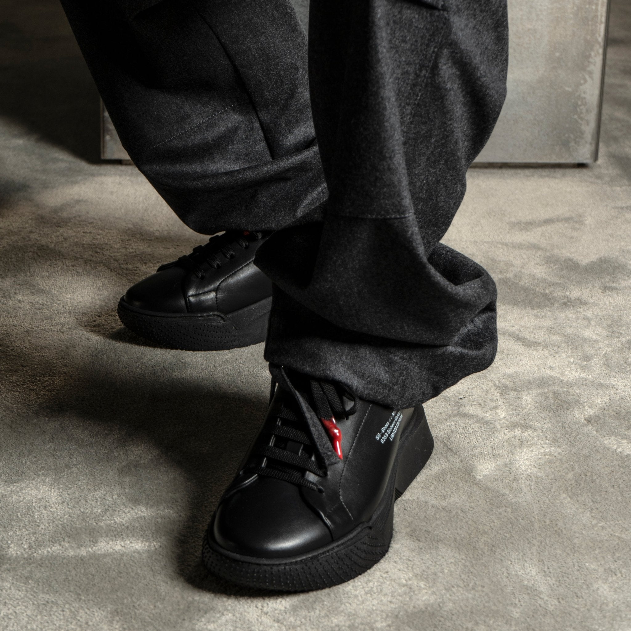 Nemesis Total Black - Giuliano Galiano | Handcrafted Luxury Sneakers Made In Italy