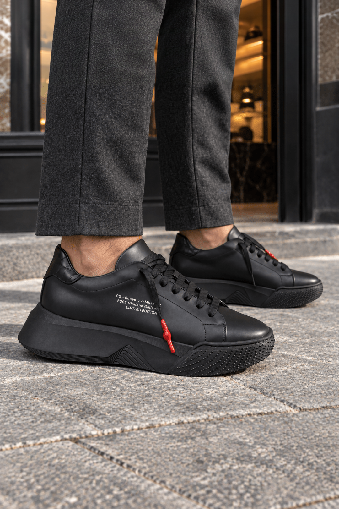 Nemesis Total Black - Giuliano Galiano | Handcrafted Luxury Sneakers Made In Italy