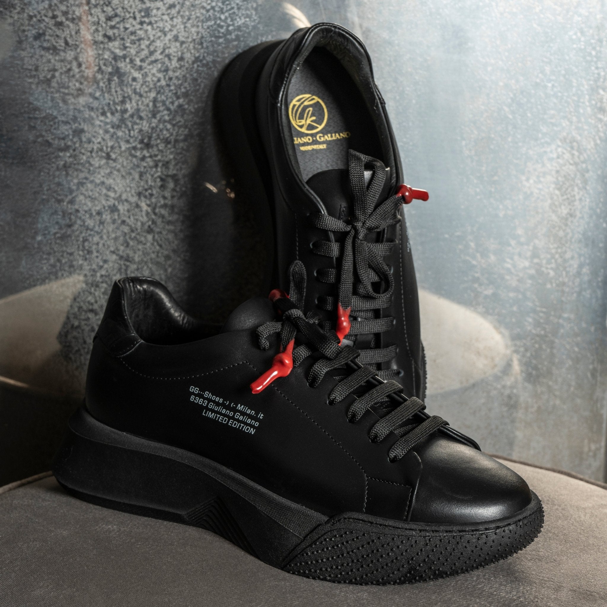 Nemesis Total Black - Giuliano Galiano | Handcrafted Luxury Sneakers Made In Italy