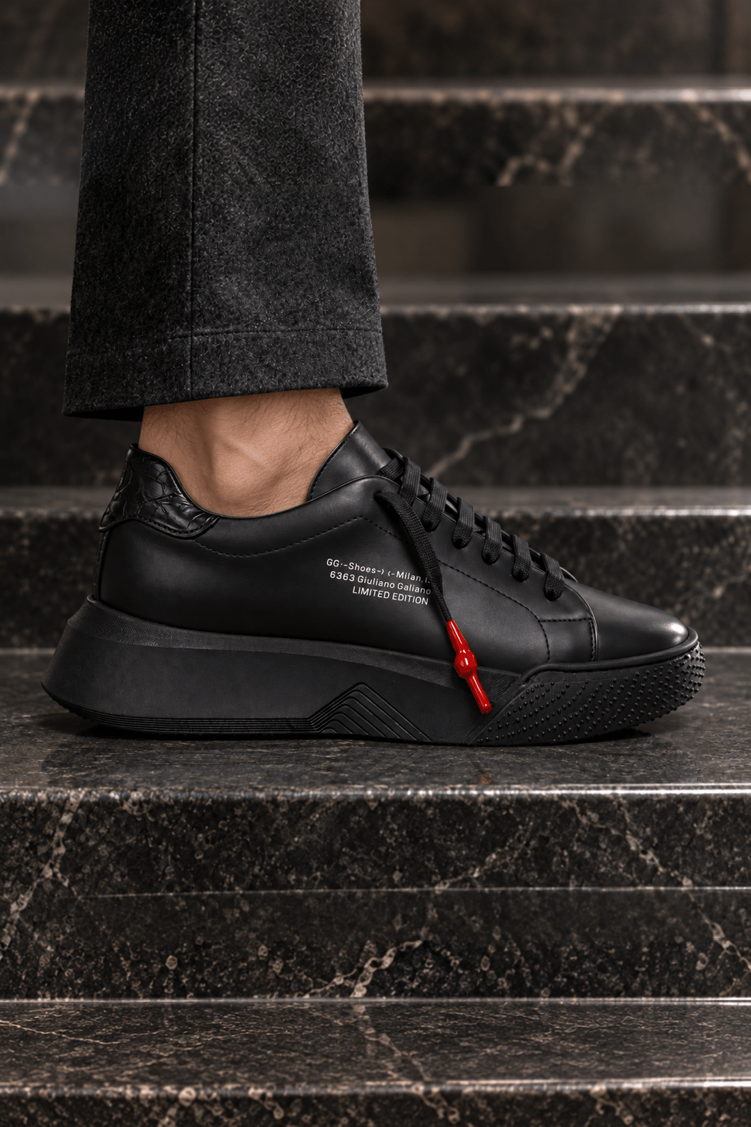 Nemesis Total Black - Giuliano Galiano | Handcrafted Luxury Sneakers Made In Italy