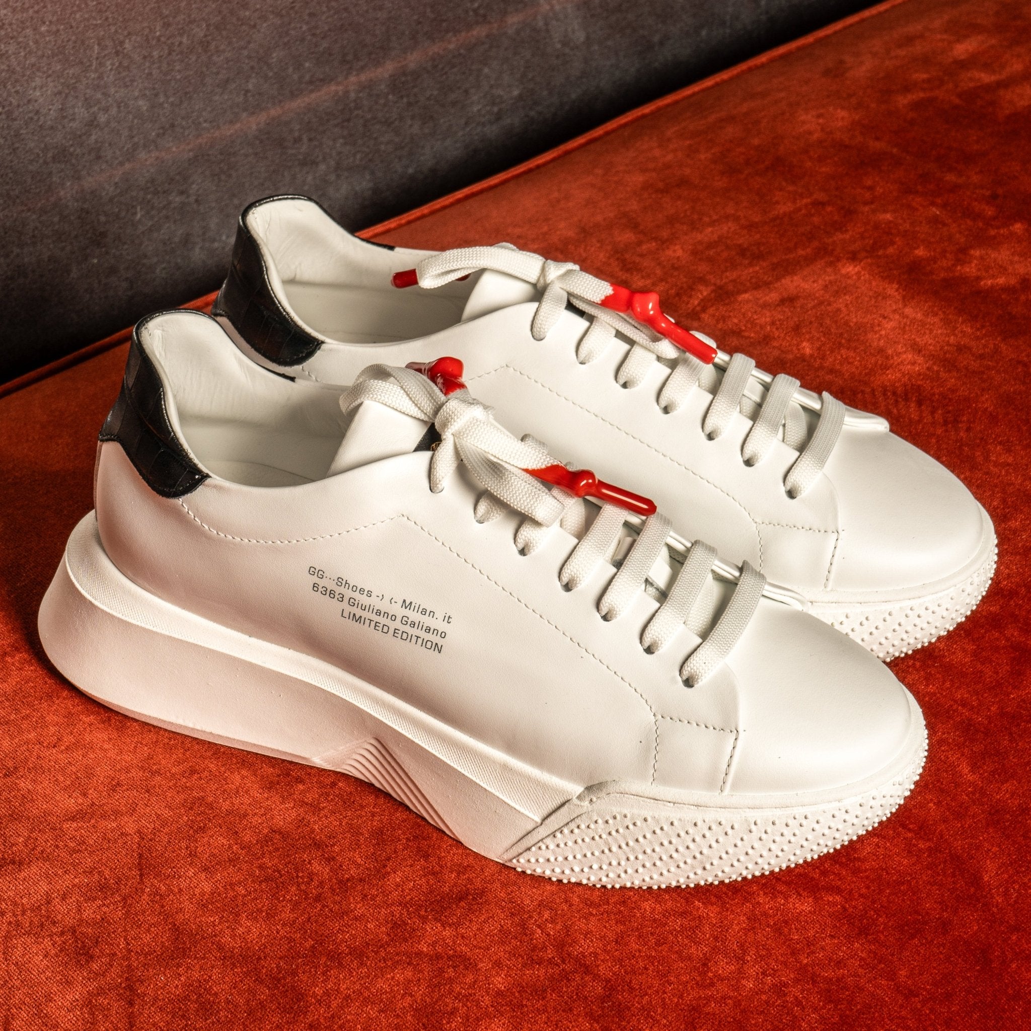 Nemesis White | Black - Giuliano Galiano | Handcrafted Luxury Sneakers Made In Italy