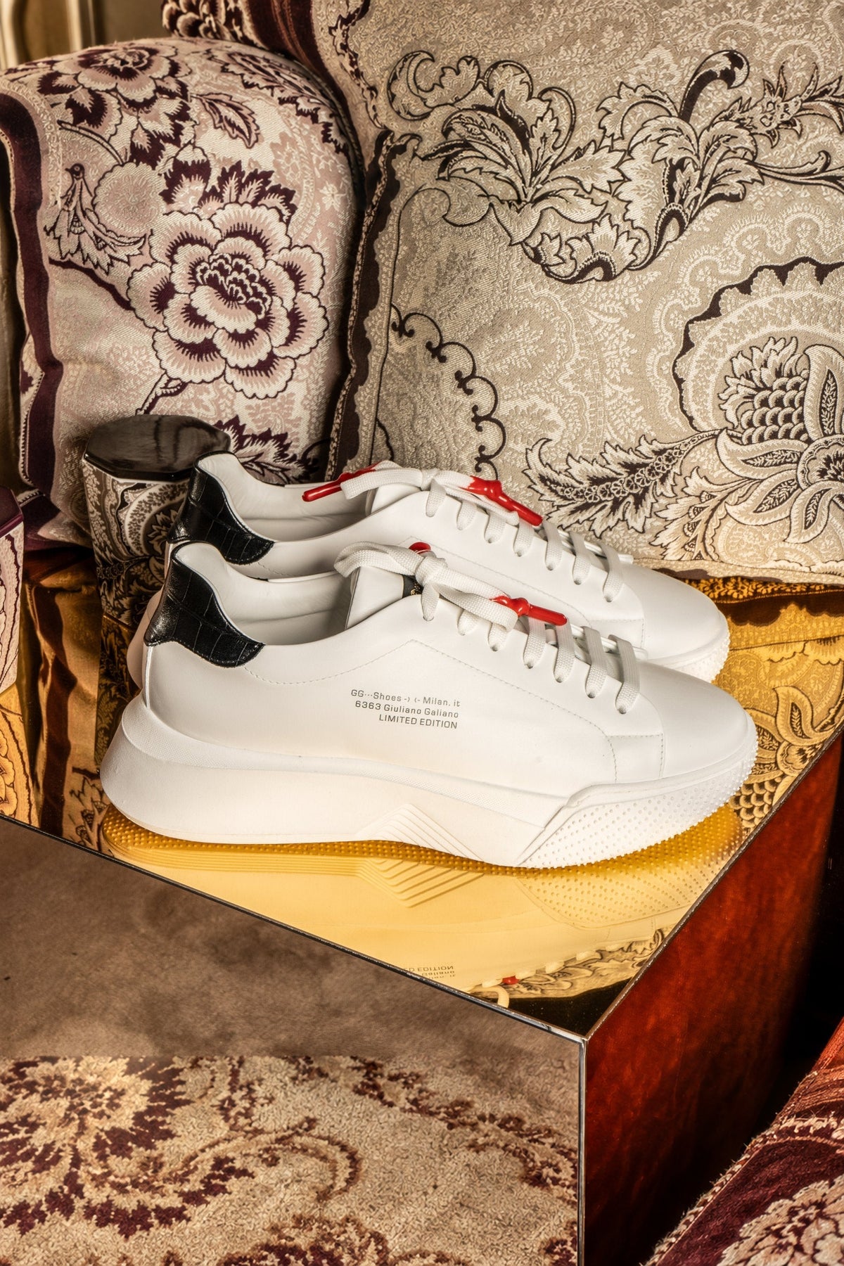 Nemesis White | Black - Giuliano Galiano | Handcrafted Luxury Sneakers Made In Italy