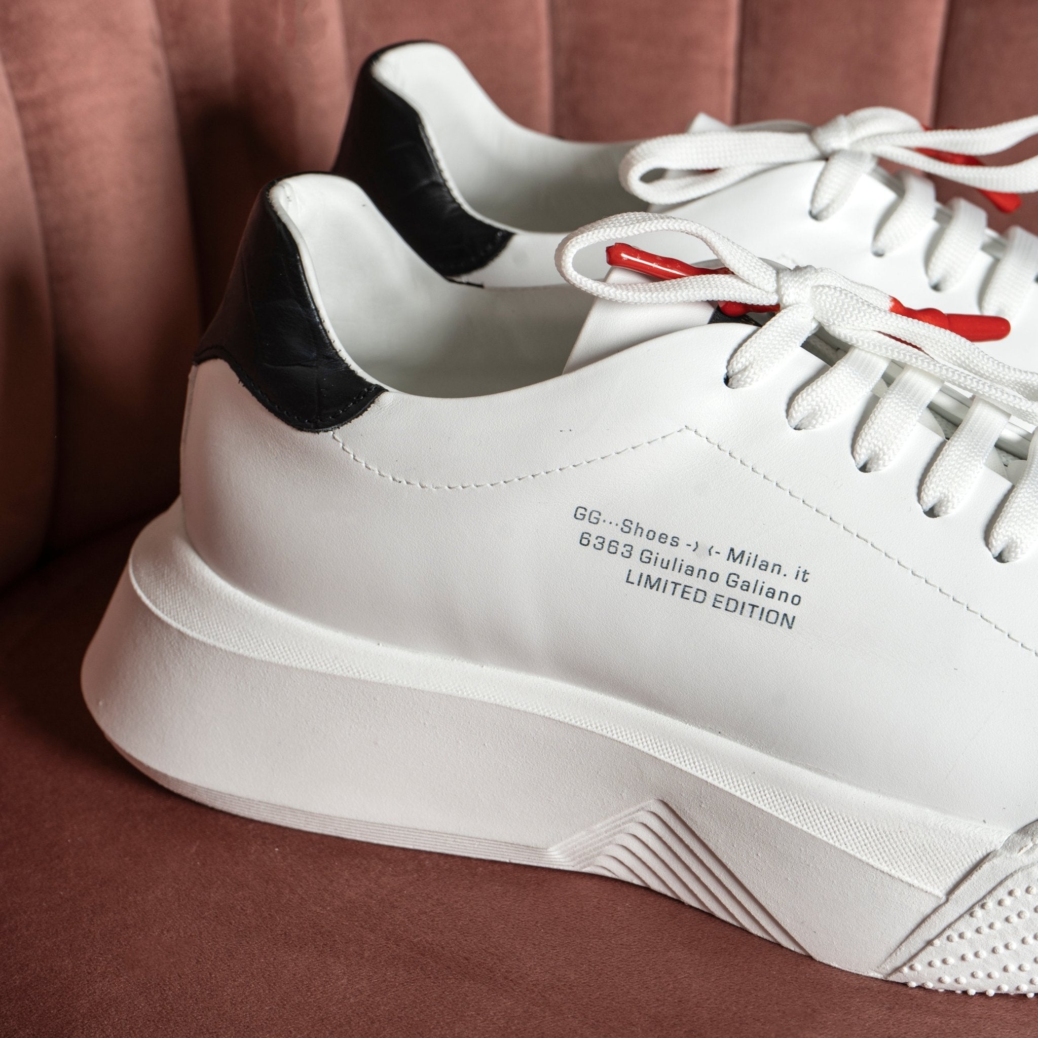 Nemesis White | Black - Giuliano Galiano | Handcrafted Luxury Sneakers Made In Italy