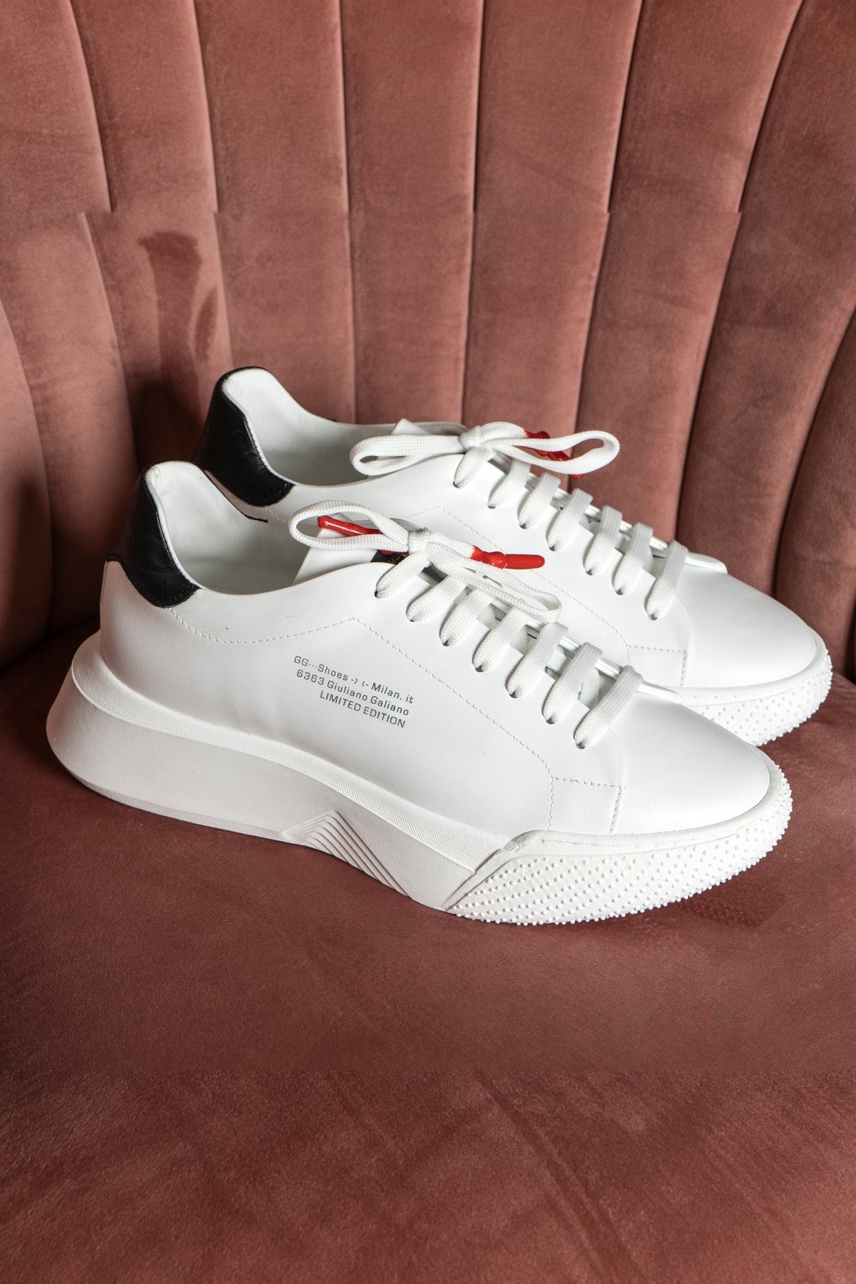 Nemesis White | Black - Giuliano Galiano | Handcrafted Luxury Sneakers Made In Italy