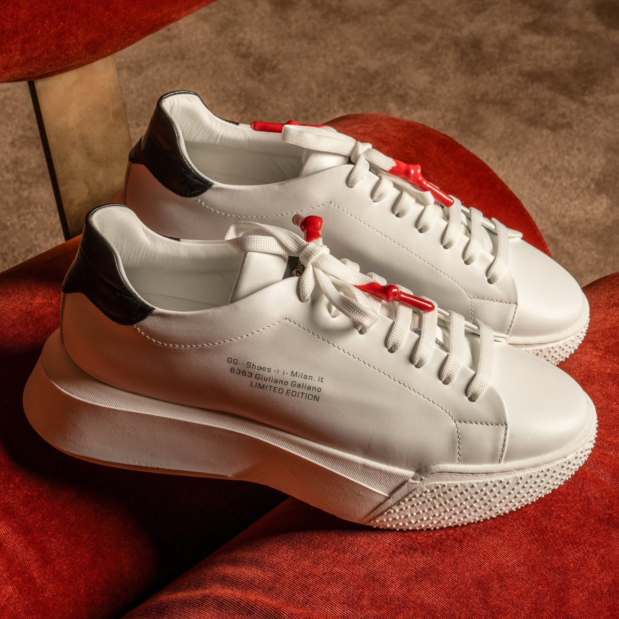 Nemesis White | Black - Giuliano Galiano | Handcrafted Luxury Sneakers Made In Italy