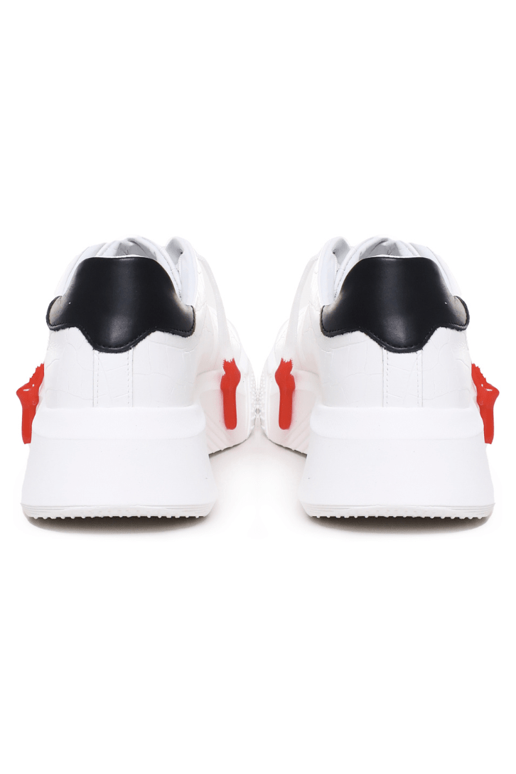 Nemesis White | Croc | Black - Giuliano Galiano | Handcrafted Luxury Sneakers Made In Italy