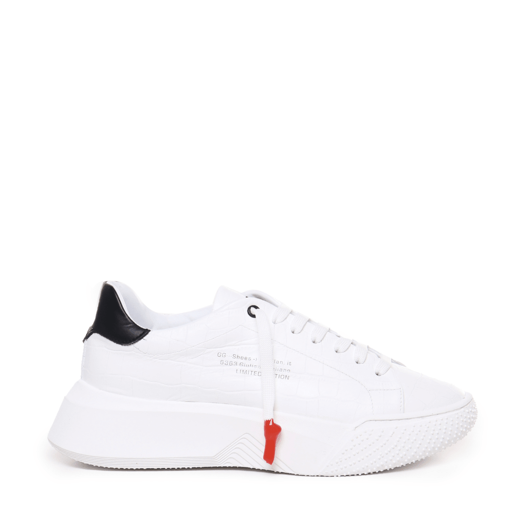Nemesis White | Croc | Black - Giuliano Galiano | Handcrafted