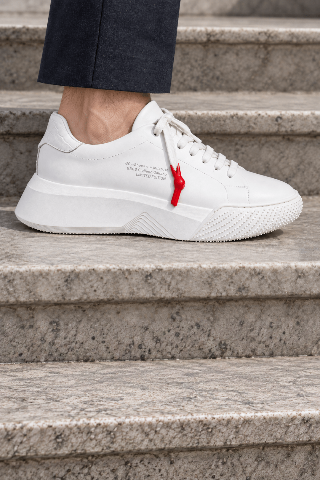 Nemesis White Leather Limited - Giuliano Galiano | Handcrafted Luxury Sneakers Made In Italy