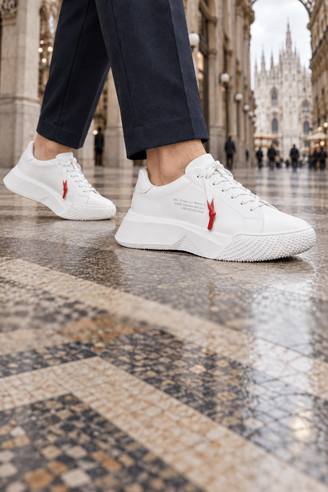 Nemesis White Leather Limited - Giuliano Galiano | Handcrafted Luxury Sneakers Made In Italy