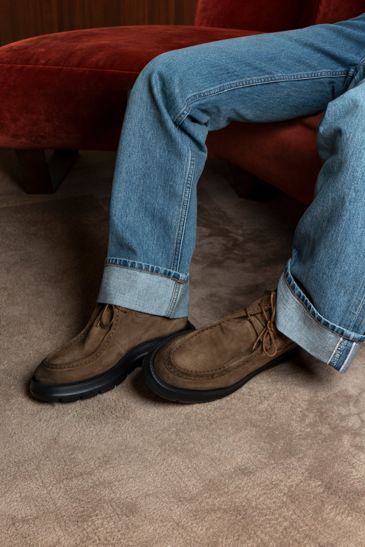 Polacchine Caviar | Brown | In suede - Giuliano Galiano | Handcrafted Luxury Sneakers Made In Italy