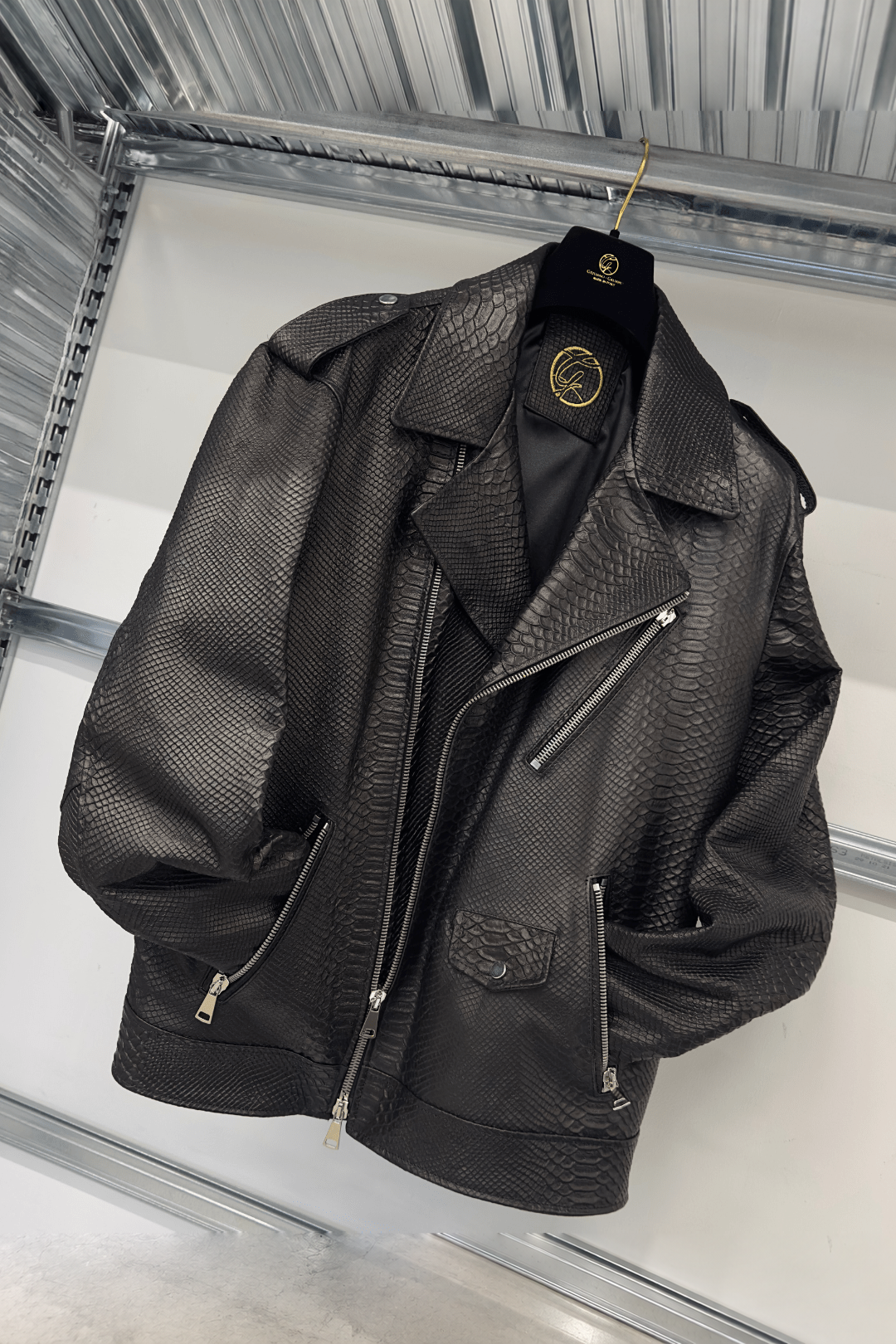 Push It leather jacket - Giuliano Galiano | Handcrafted Luxury Sneakers Made In Italy