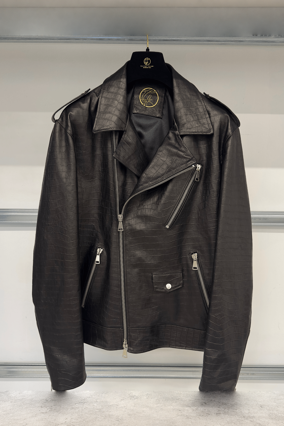 Push It leather jacket - Giuliano Galiano | Handcrafted Luxury Sneakers Made In Italy