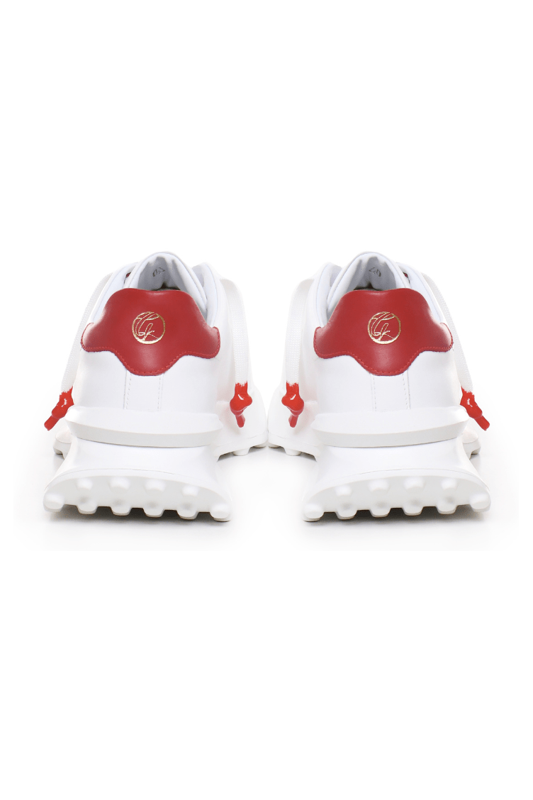 Raptor 1 | White Red - Giuliano Galiano | Handcrafted Luxury Sneakers Made In Italy