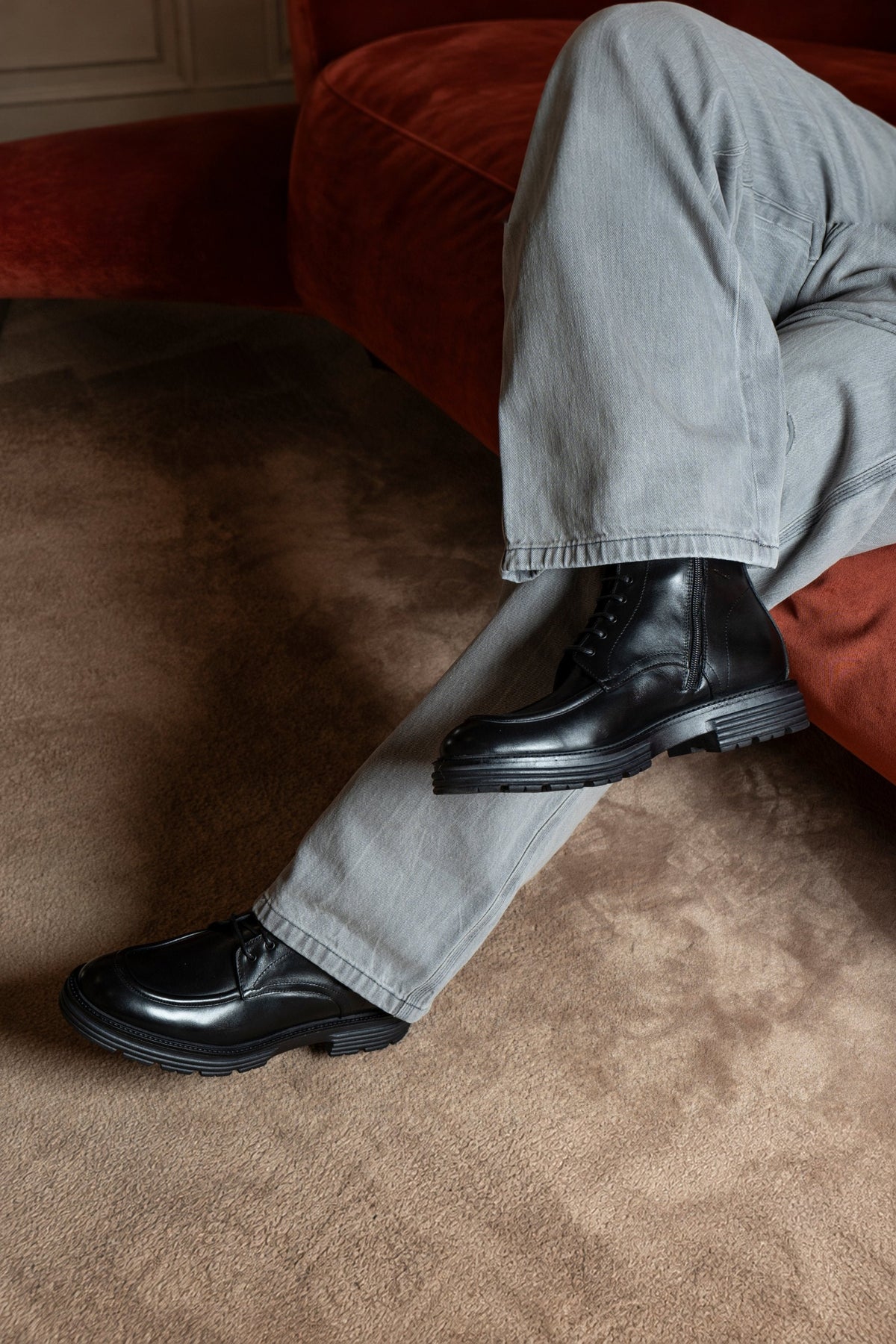 Rare Ankle Boots | Black - Giuliano Galiano | Handcrafted Luxury Sneakers Made In Italy