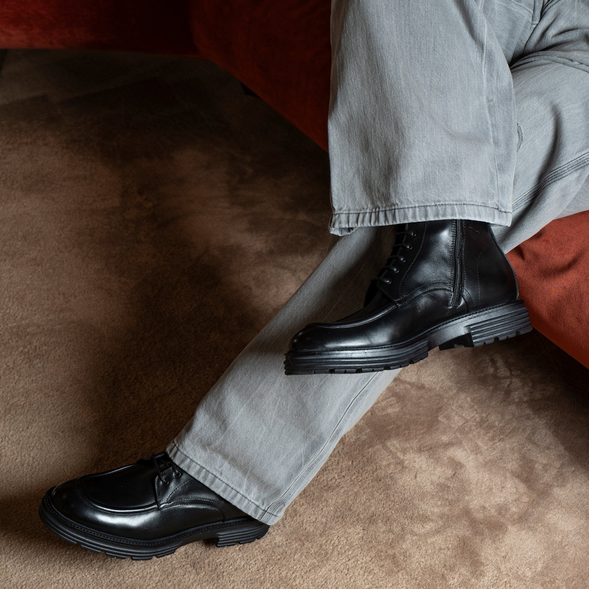 Rare Ankle Boots | Black - Giuliano Galiano | Handcrafted Luxury Sneakers Made In Italy