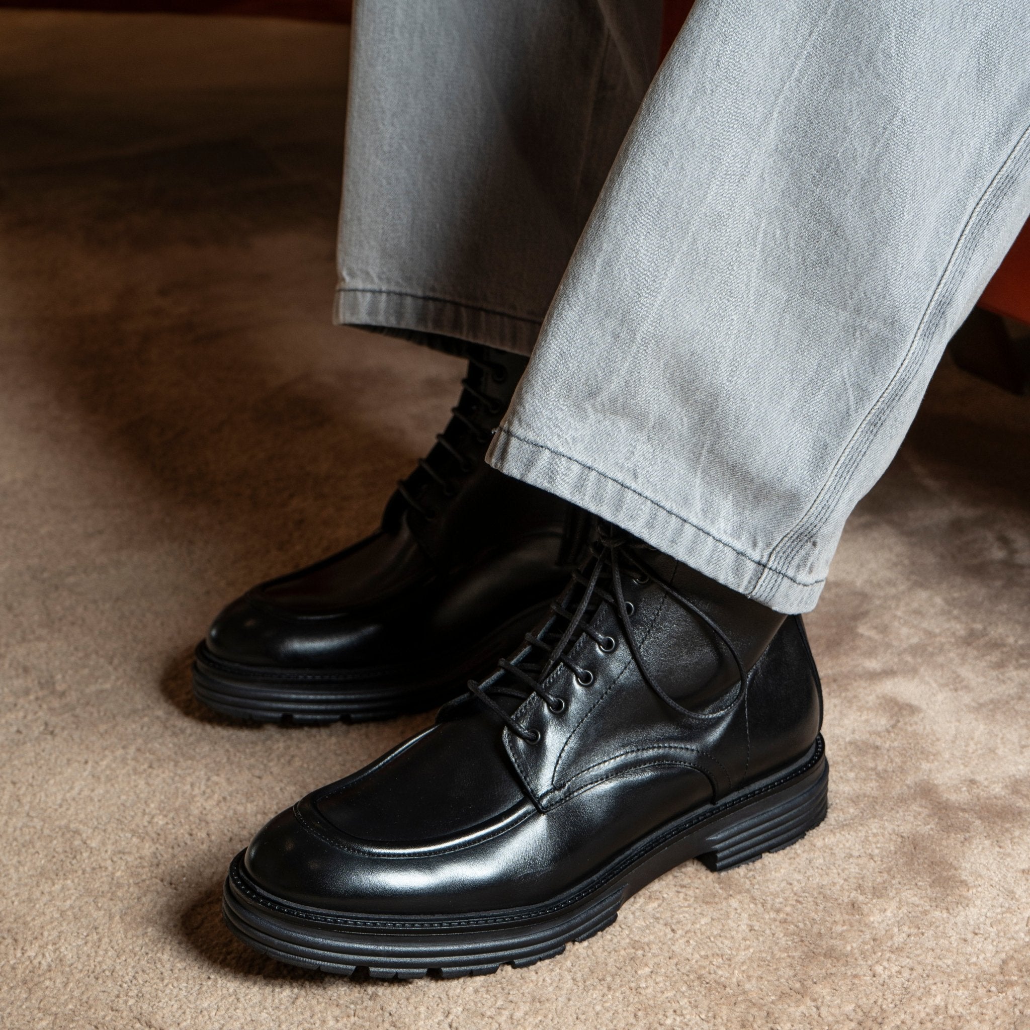 Rare Ankle Boots | Black - Giuliano Galiano | Handcrafted Luxury Sneakers Made In Italy
