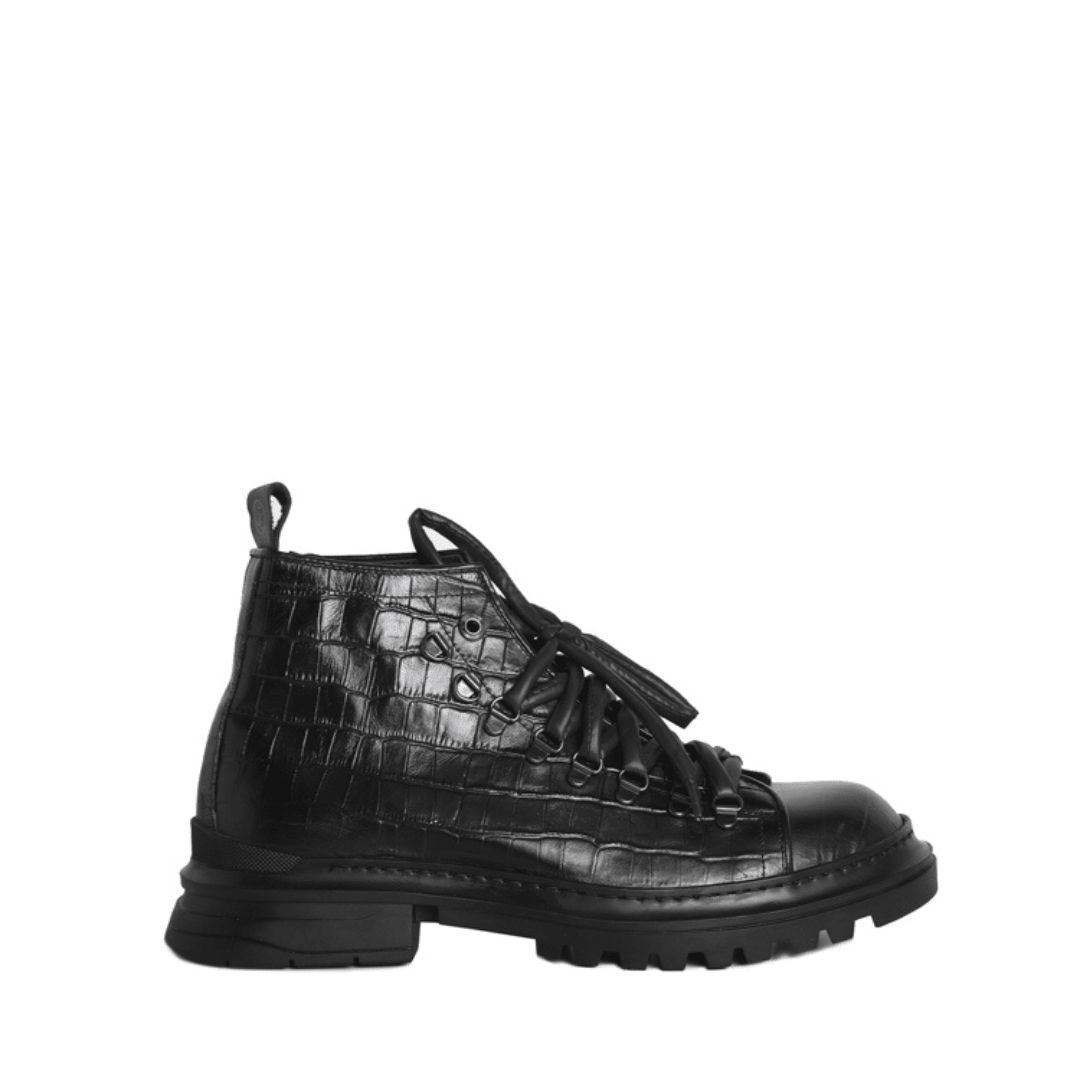 Ronnie boots | In crocodile effect leather - Giuliano Galiano | Handcrafted Luxury Sneakers Made In Italy