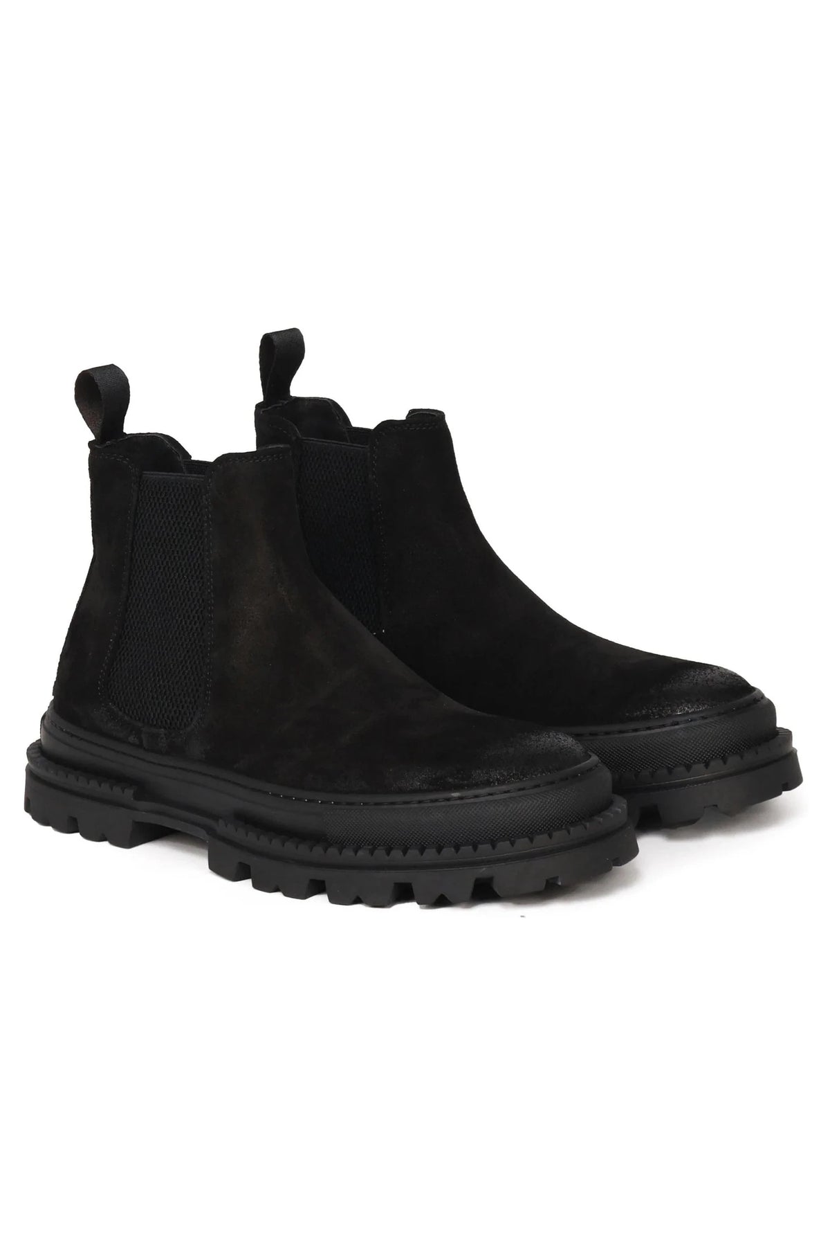 Sergio Ankle Boots | Black | In Suede - Giuliano Galiano | Handcrafted Luxury Sneakers Made In Italy