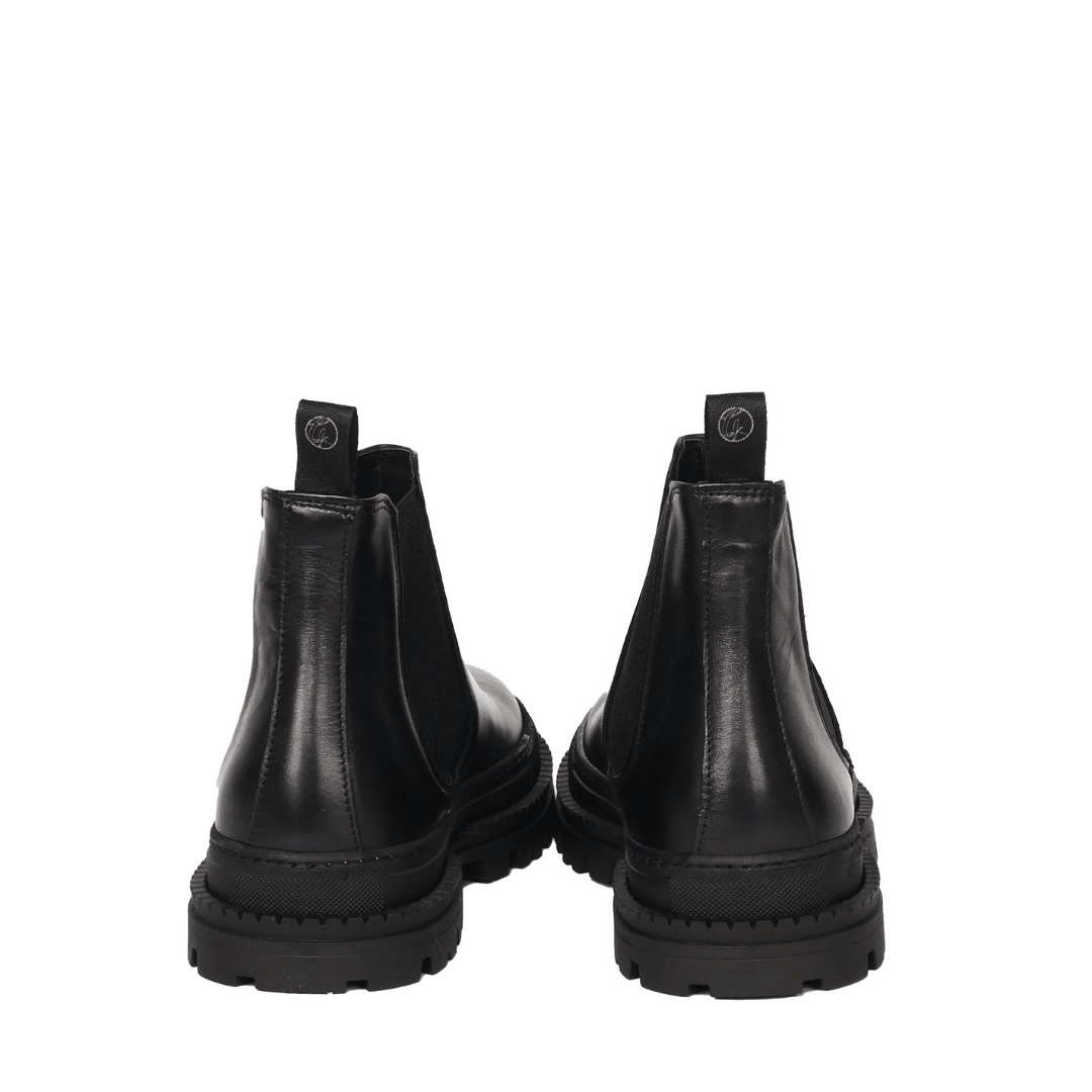 Sergio Leather Boots | Black | In Suede - Giuliano Galiano | Handcrafted Luxury Sneakers Made In Italy