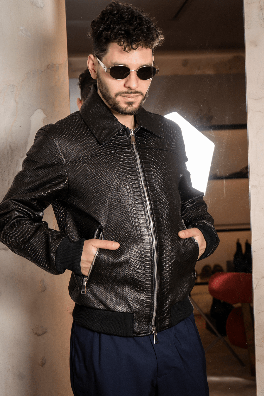 Goodfellas Jacket Python - Giuliano Galiano | Handcrafted Luxury Sneakers Made In Italy
