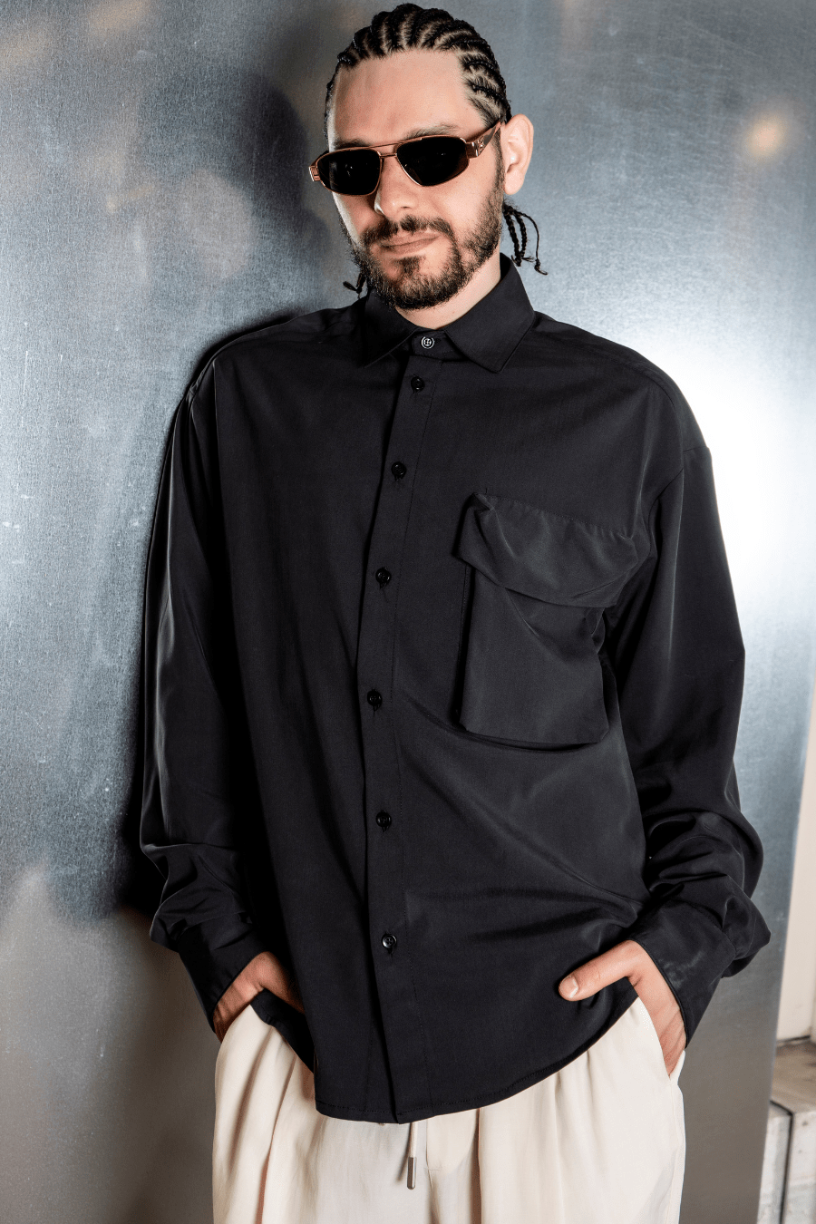 Shirt With Chest Pocket - Giuliano Galiano | Handcrafted Luxury Sneakers Made In Italy