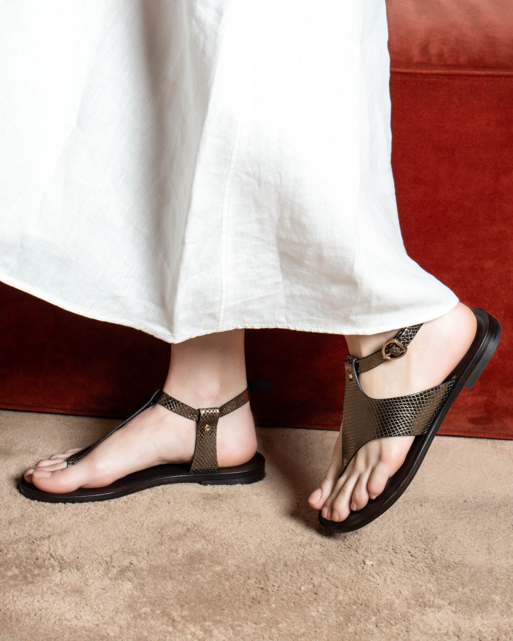 Sissy Sandals | Black - Giuliano Galiano | Handcrafted Luxury Sneakers Made In Italy