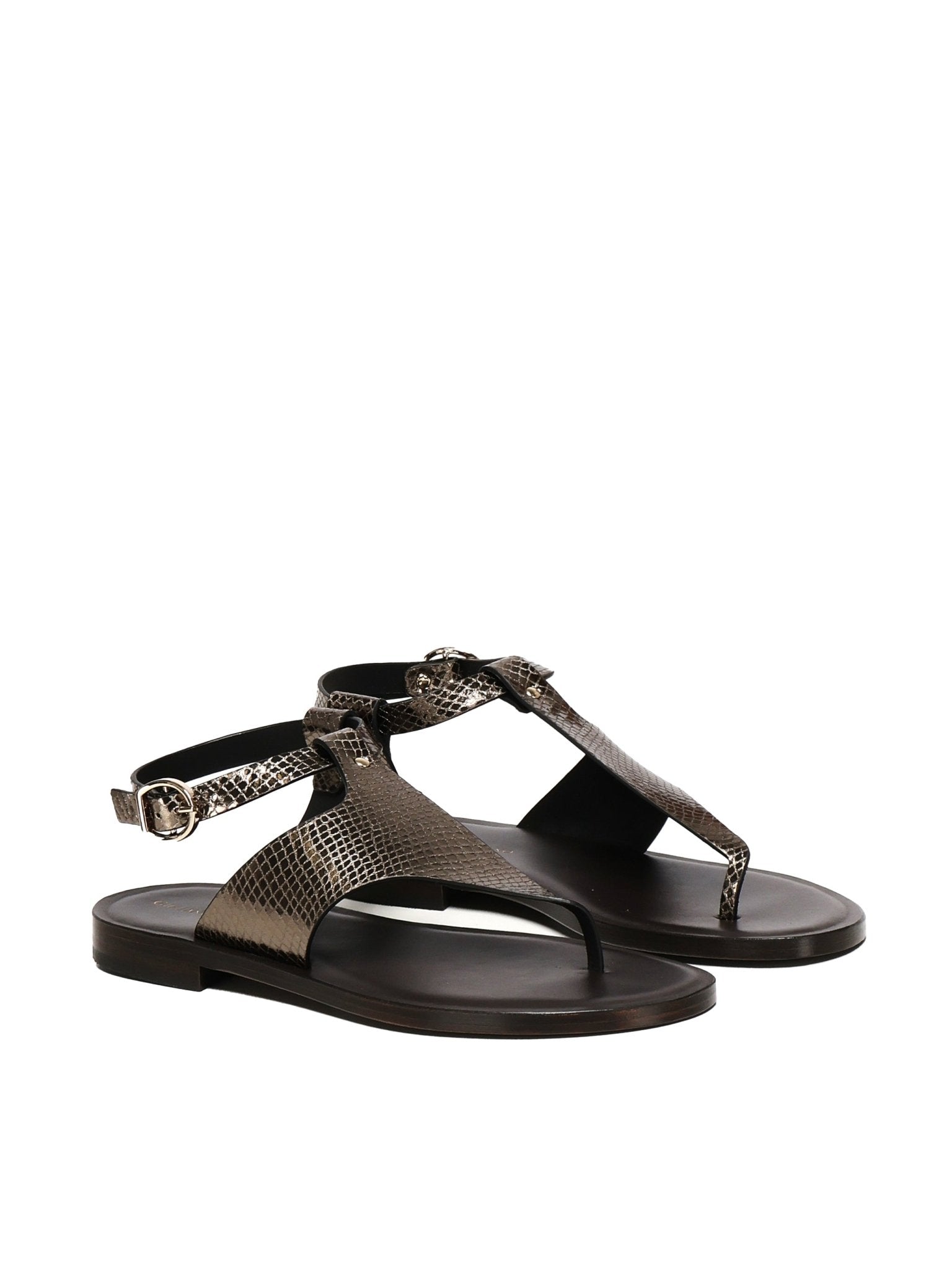 Sissy Sandals | Black - Giuliano Galiano | Handcrafted Luxury Sneakers Made In Italy
