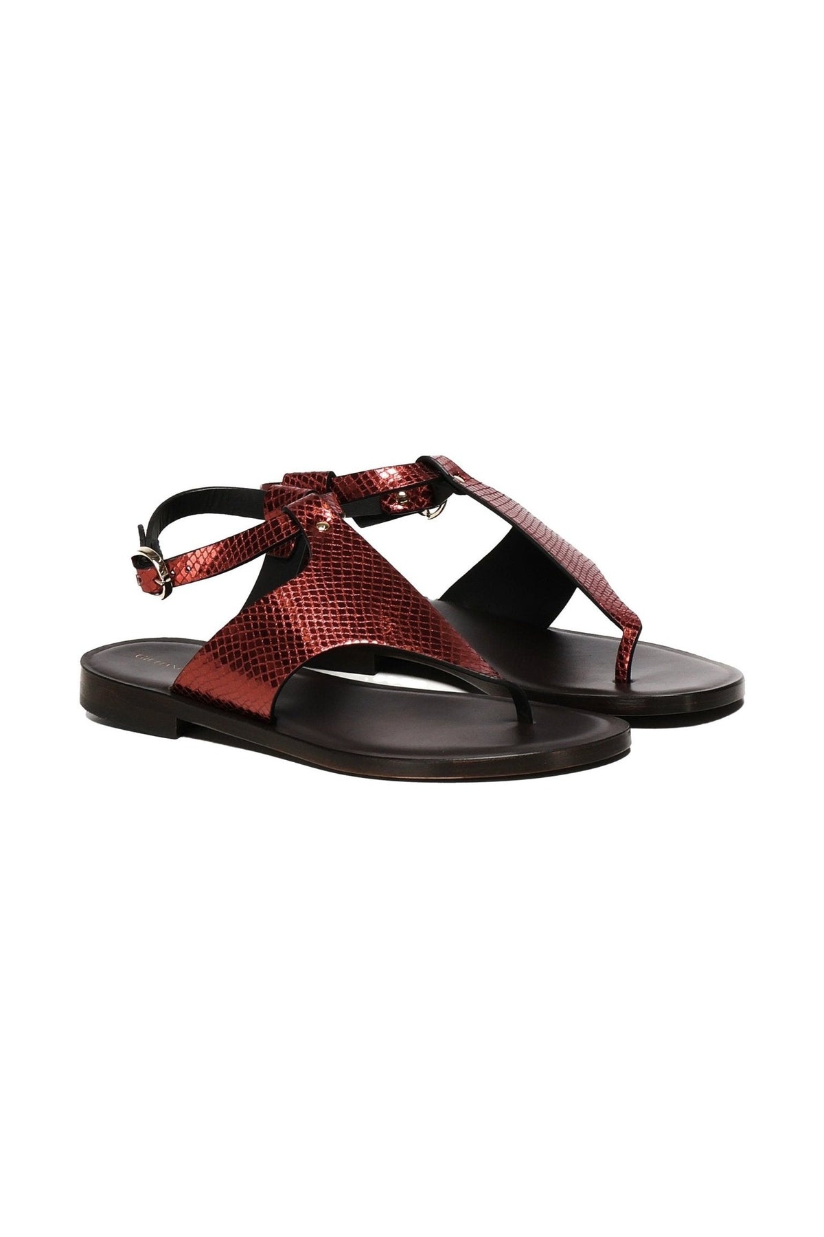 Sissy Sandals | Bordeaux - Giuliano Galiano | Handcrafted Luxury Sneakers Made In Italy