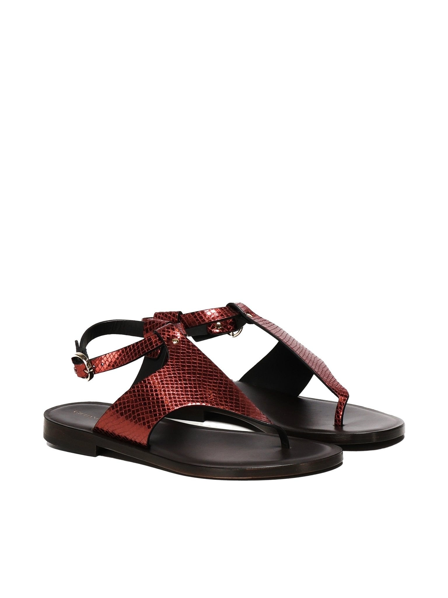 Sissy Sandals | Bordeaux - Giuliano Galiano | Handcrafted Luxury Sneakers Made In Italy