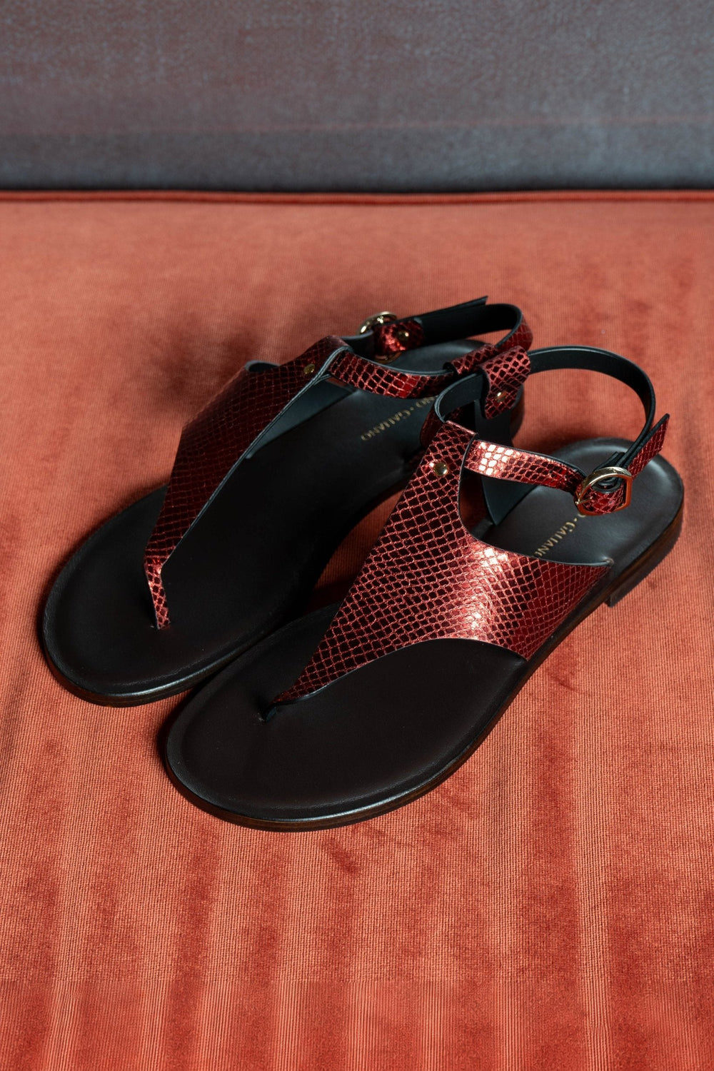 Sissy Sandals | Bordeaux - Giuliano Galiano | Handcrafted Luxury Sneakers Made In Italy