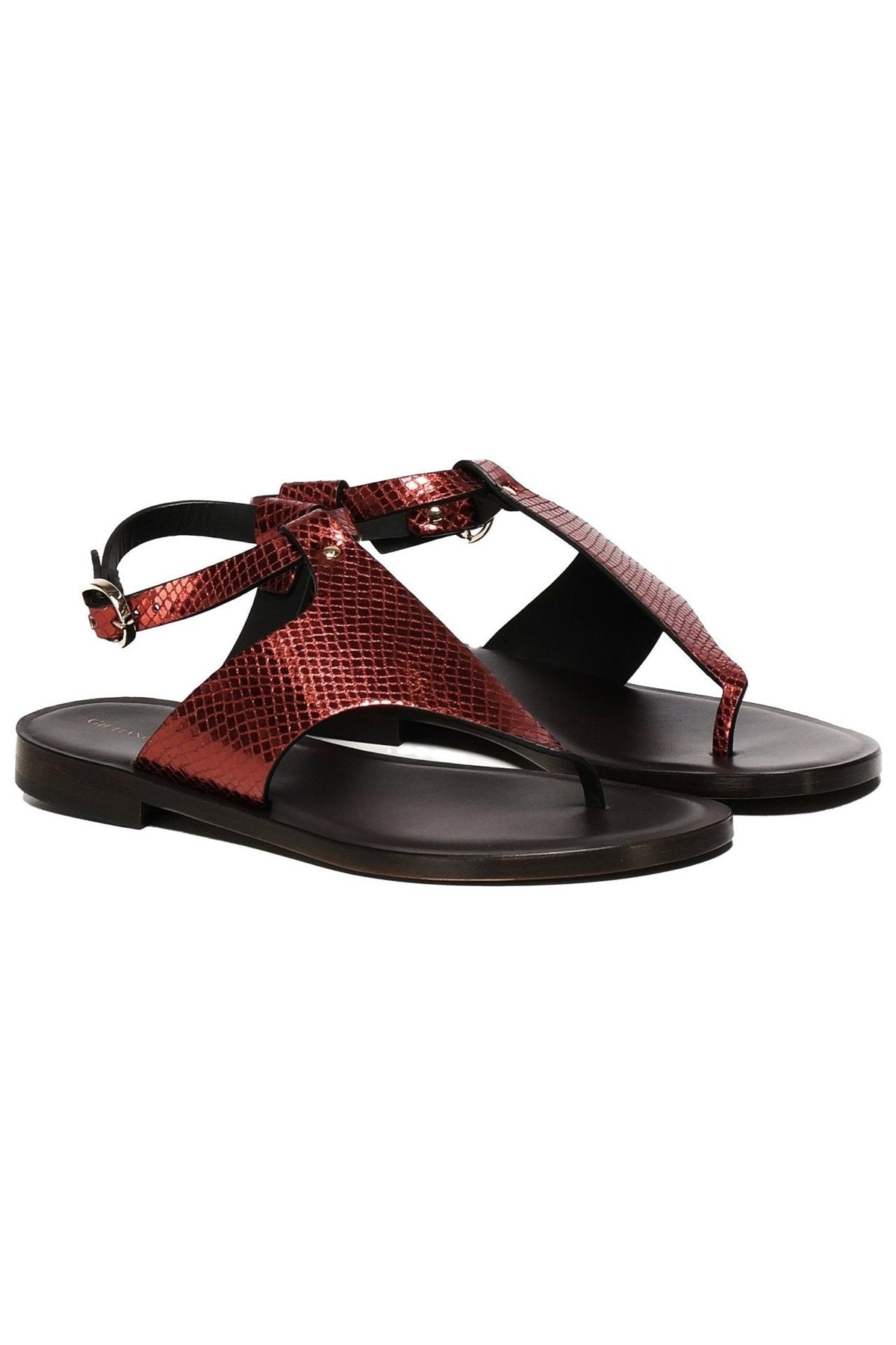 Sissy Sandals | Bordeaux - Giuliano Galiano | Handcrafted Luxury Sneakers Made In Italy