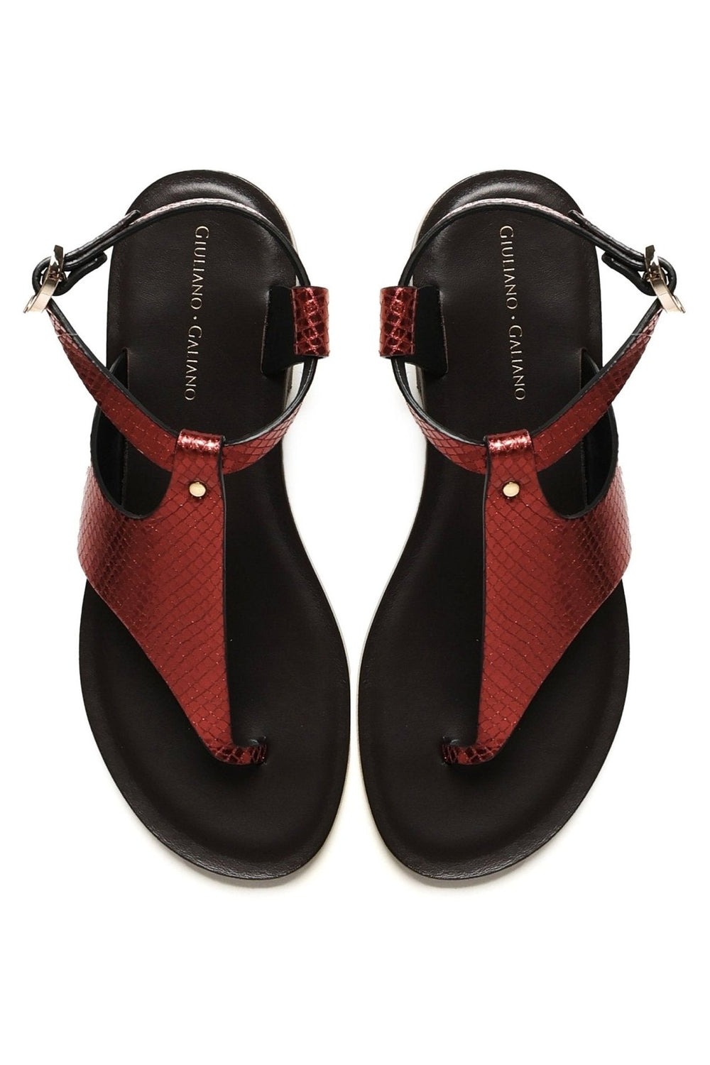 Sissy Sandals | Bordeaux - Giuliano Galiano | Handcrafted Luxury Sneakers Made In Italy
