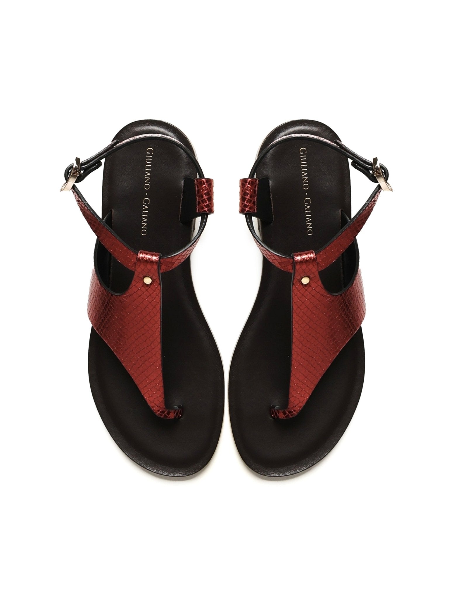 Sissy Sandals | Bordeaux - Giuliano Galiano | Handcrafted Luxury Sneakers Made In Italy