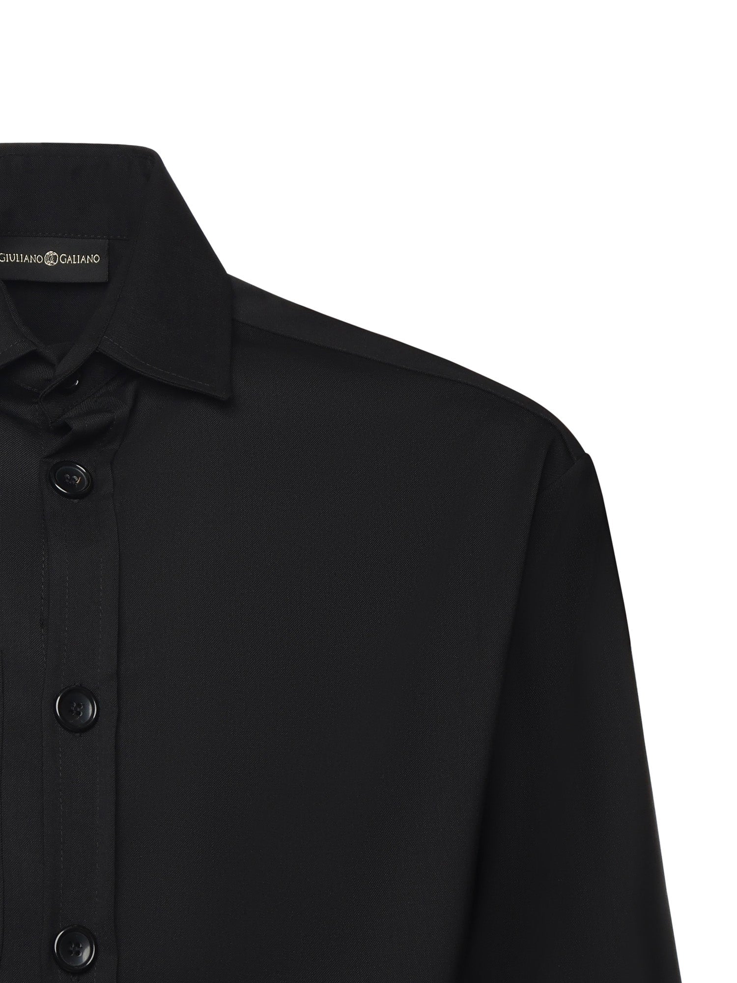 Tobhias wool shirt | Black - Giuliano Galiano | Handcrafted Luxury Sneakers Made In Italy