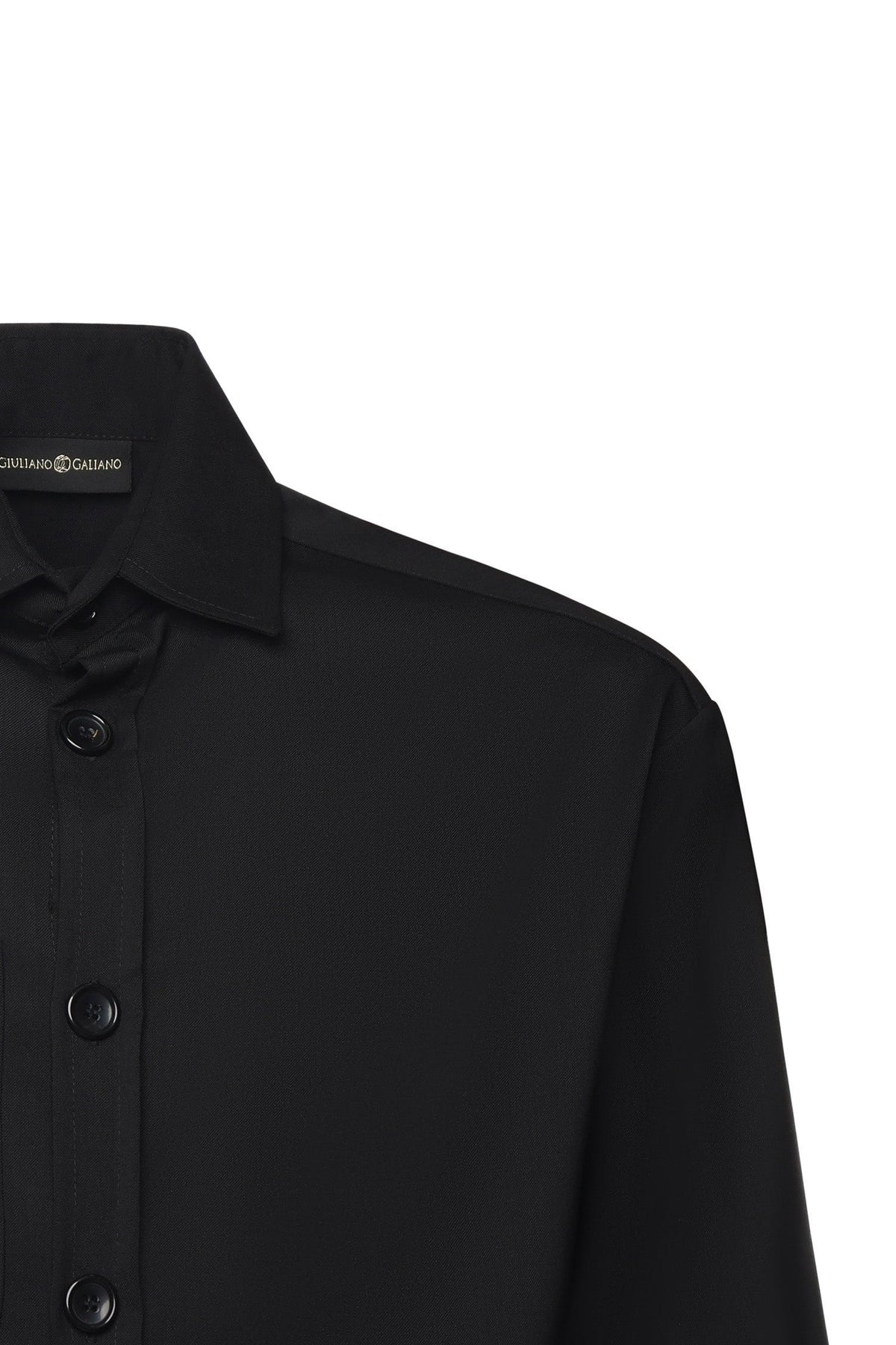 Tobhias wool shirt | Black - Giuliano Galiano | Handcrafted Luxury Sneakers Made In Italy