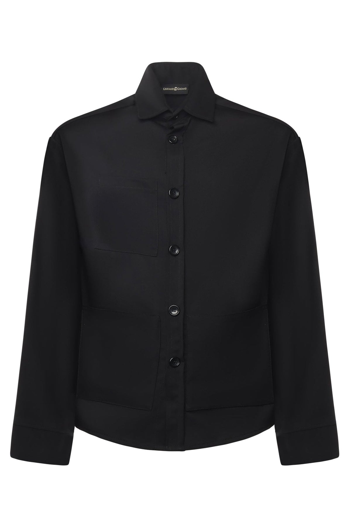 Tobhias wool shirt | Black - Giuliano Galiano | Handcrafted Luxury Sneakers Made In Italy