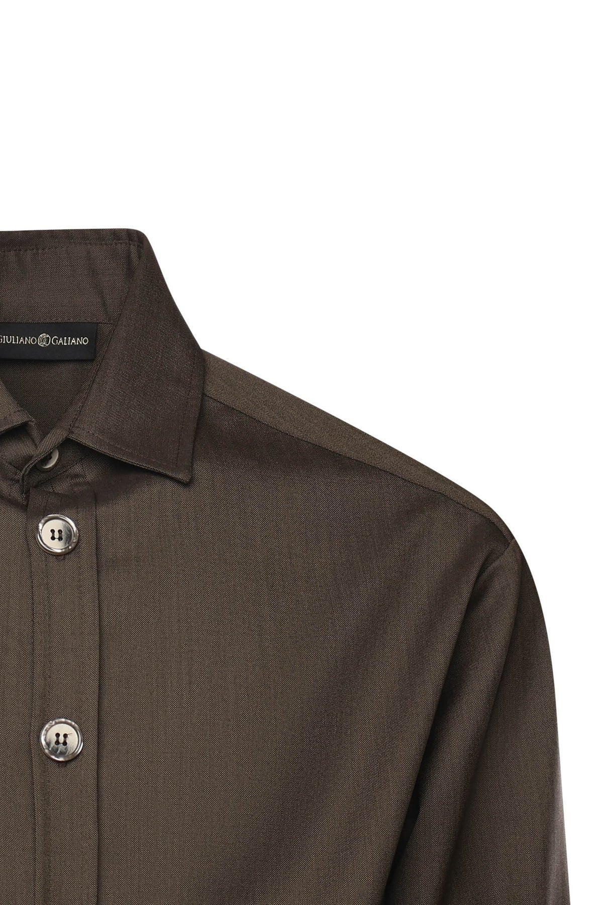 Tobhias wool shirt | Bronze - Giuliano Galiano | Handcrafted Luxury Sneakers Made In Italy