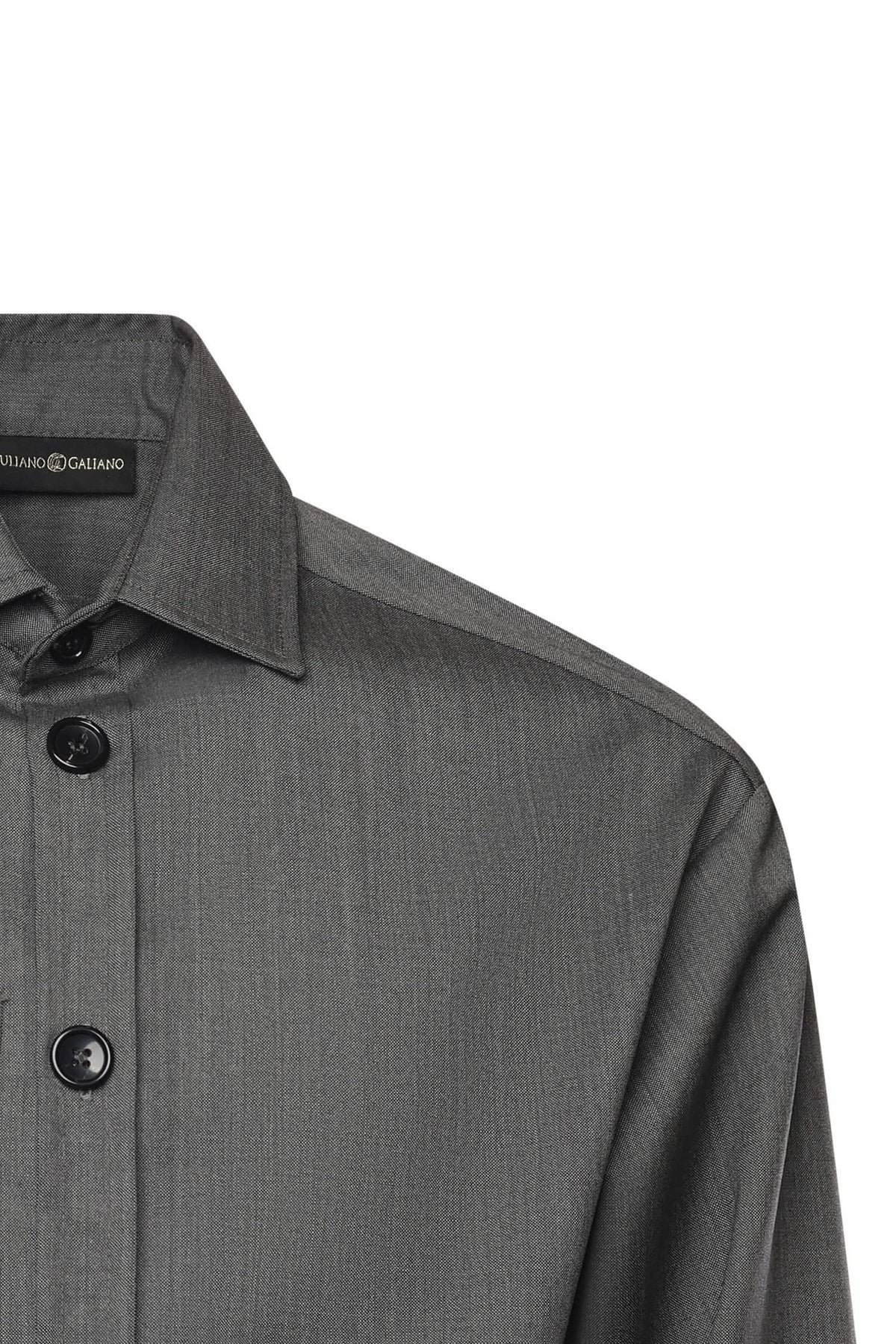 Tobhias wool shirt | Grey - Giuliano Galiano | Handcrafted Luxury Sneakers Made In Italy