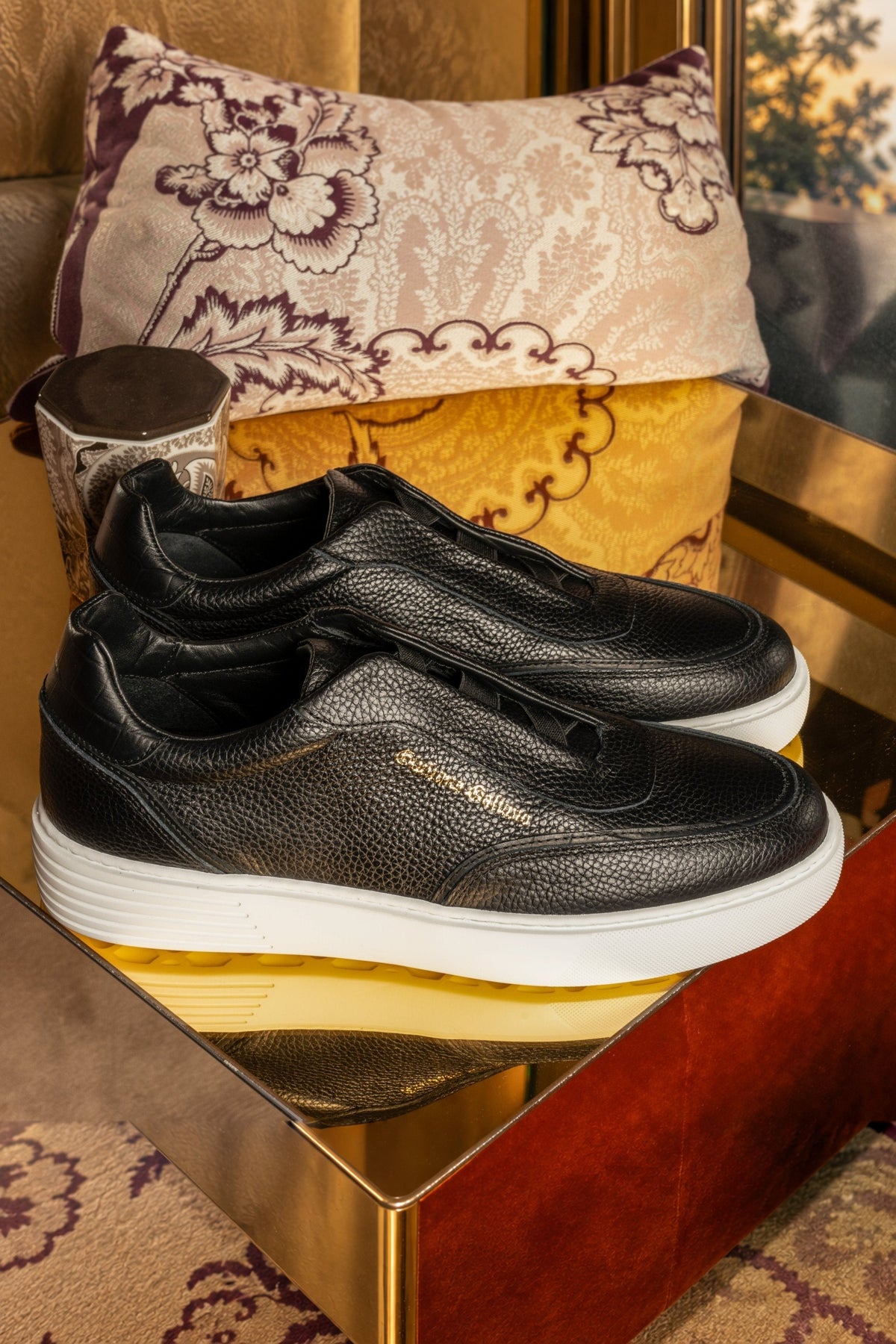 Victory | Black - Giuliano Galiano | Handcrafted Luxury Sneakers Made In Italy