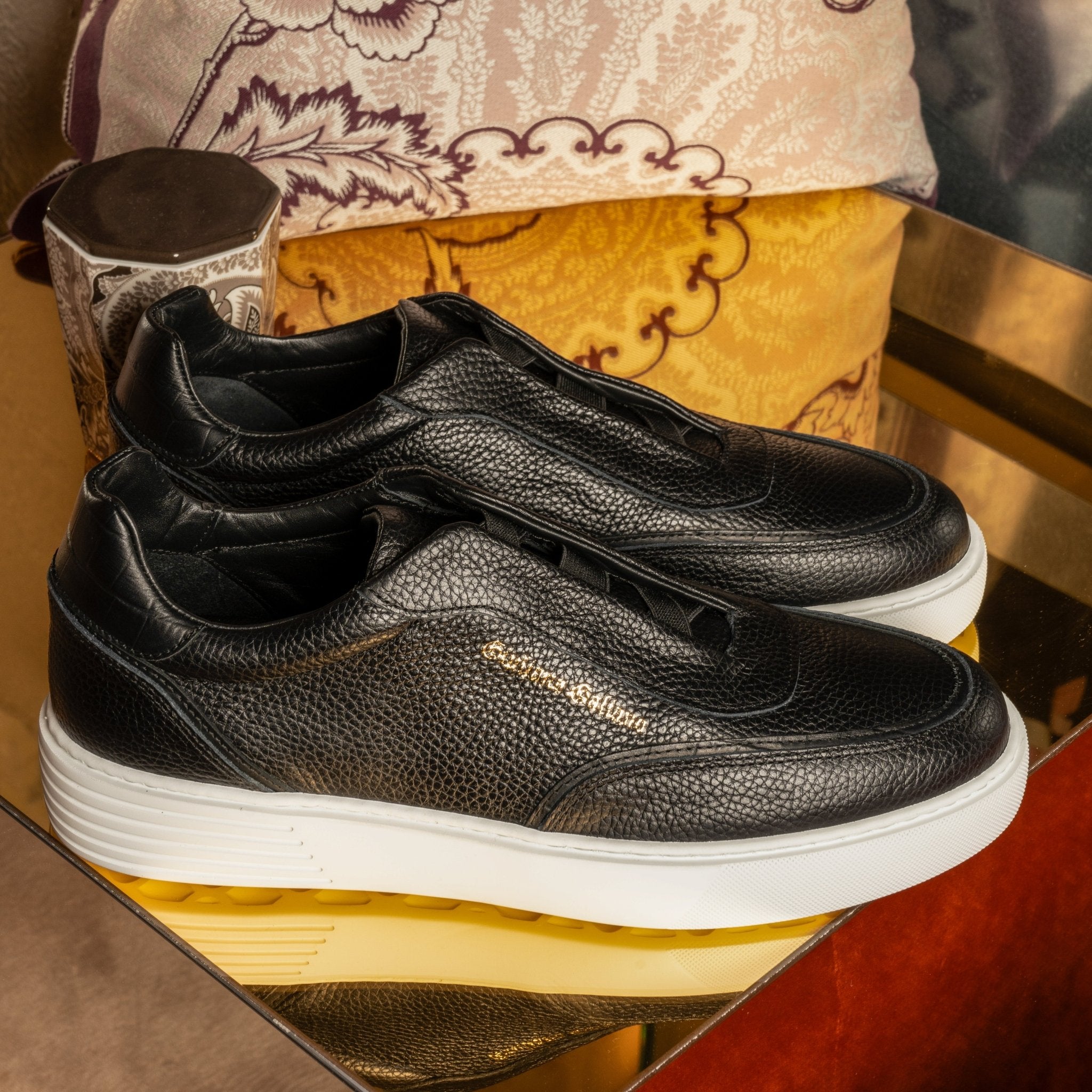 Victory | Black - Giuliano Galiano | Handcrafted Luxury Sneakers Made In Italy