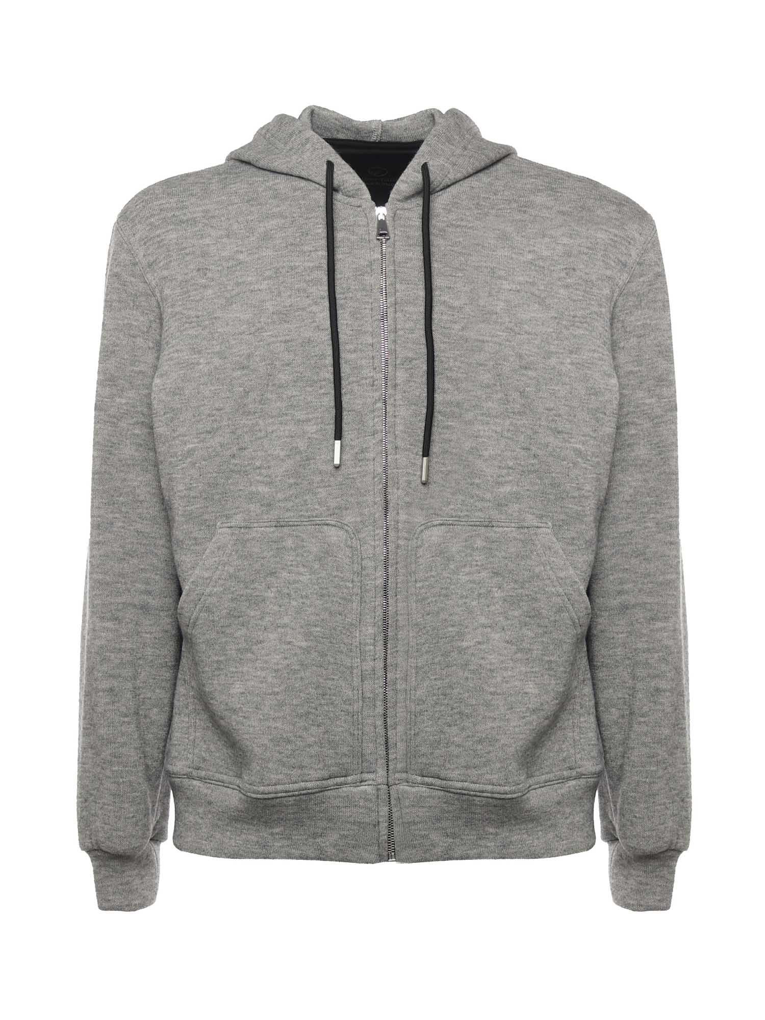 Zip - up | Sweatshirt | Grey - Giuliano Galiano | Handcrafted Luxury Sneakers Made In Italy