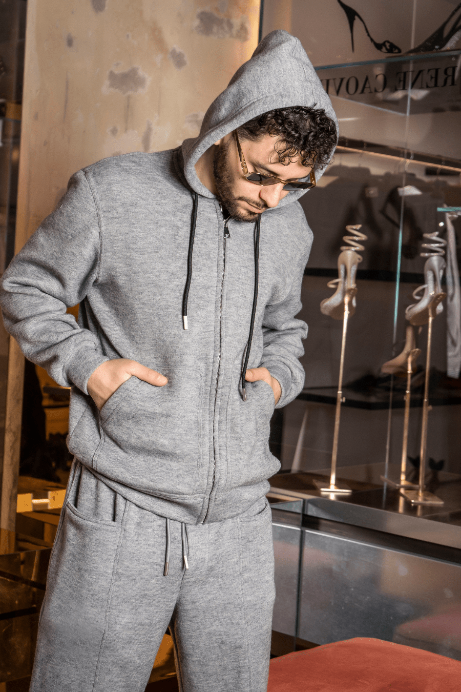 Zip - up | Sweatshirt | Grey - Giuliano Galiano | Handcrafted Luxury Sneakers Made In Italy